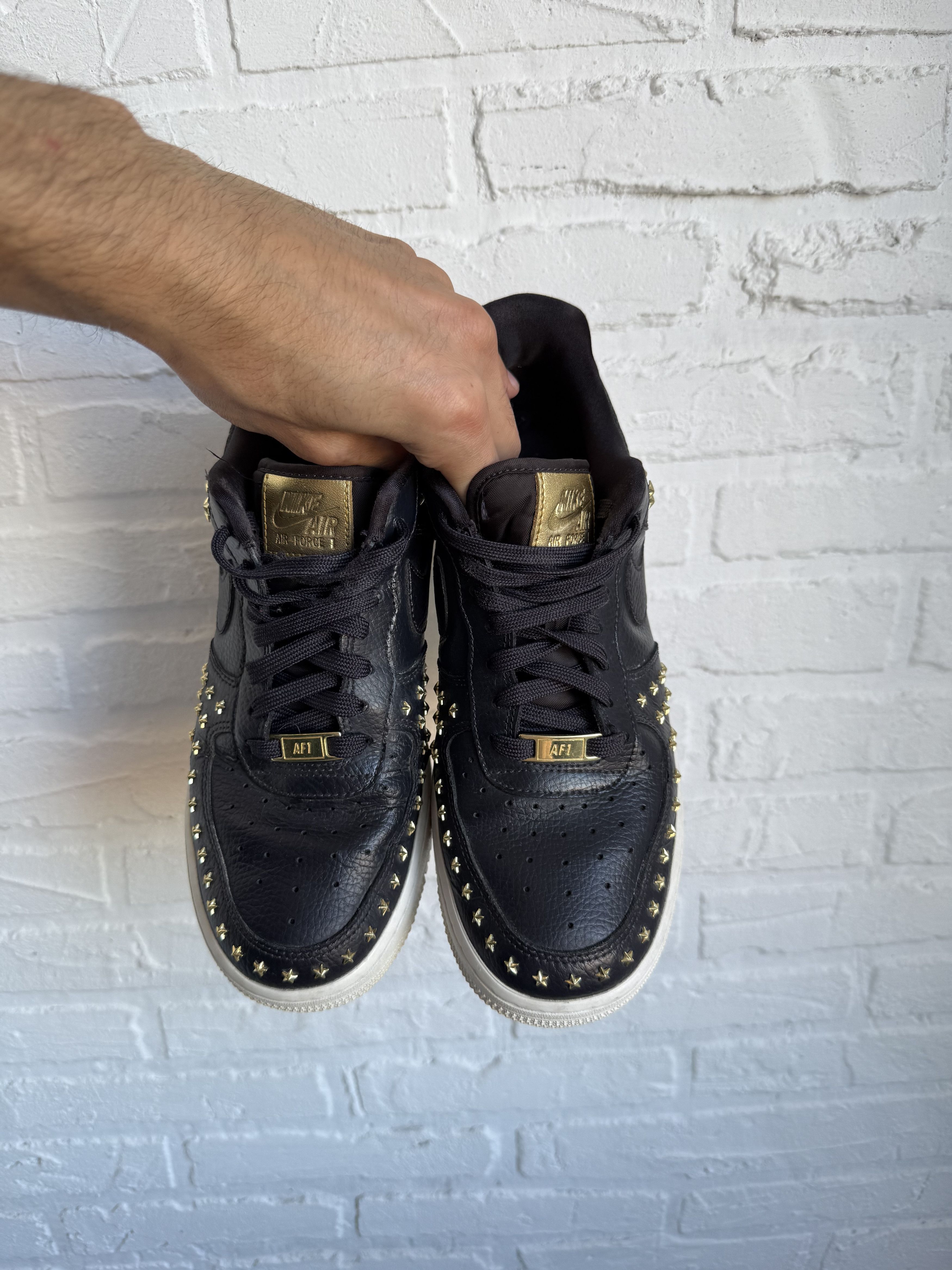 Nike NIKE Air Force 1 Low Star Studded Black sneakers Size US 8.5 / EU 41-42 - 2 Thumbnail