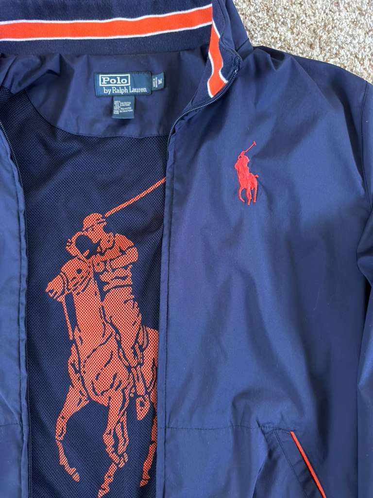 Polo Ralph Lauren Vintage Polo Ralph Lauren Windbreaker - Navy Blue - Medium Size US M / EU 48-50 / 2 - 1 Thumbnail