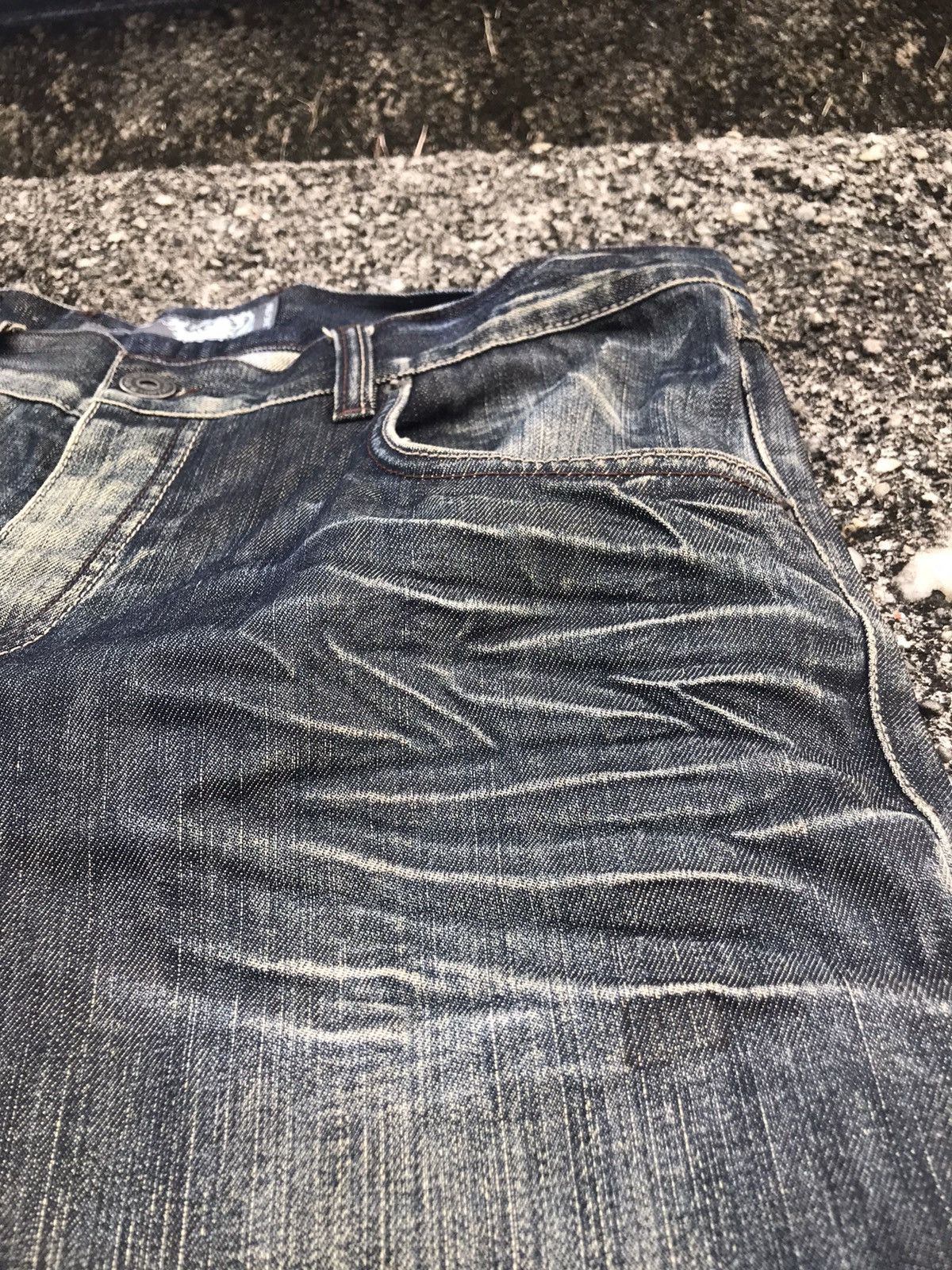 Japanese Brand 🔥Y2K SMOG Denim Flared Jeans🔥 Size US 34 / EU 50 - 8 Thumbnail