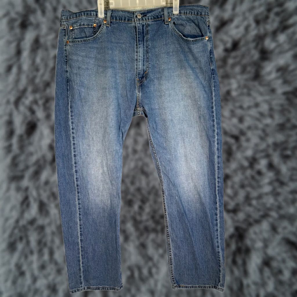 Levi's Levi’s 505 Jeans Men’s 40 x 30 Blue Denim Straight Leg Mid Rise Stretch Jeans Size US 40 / EU 56 - 1 Thumbnail