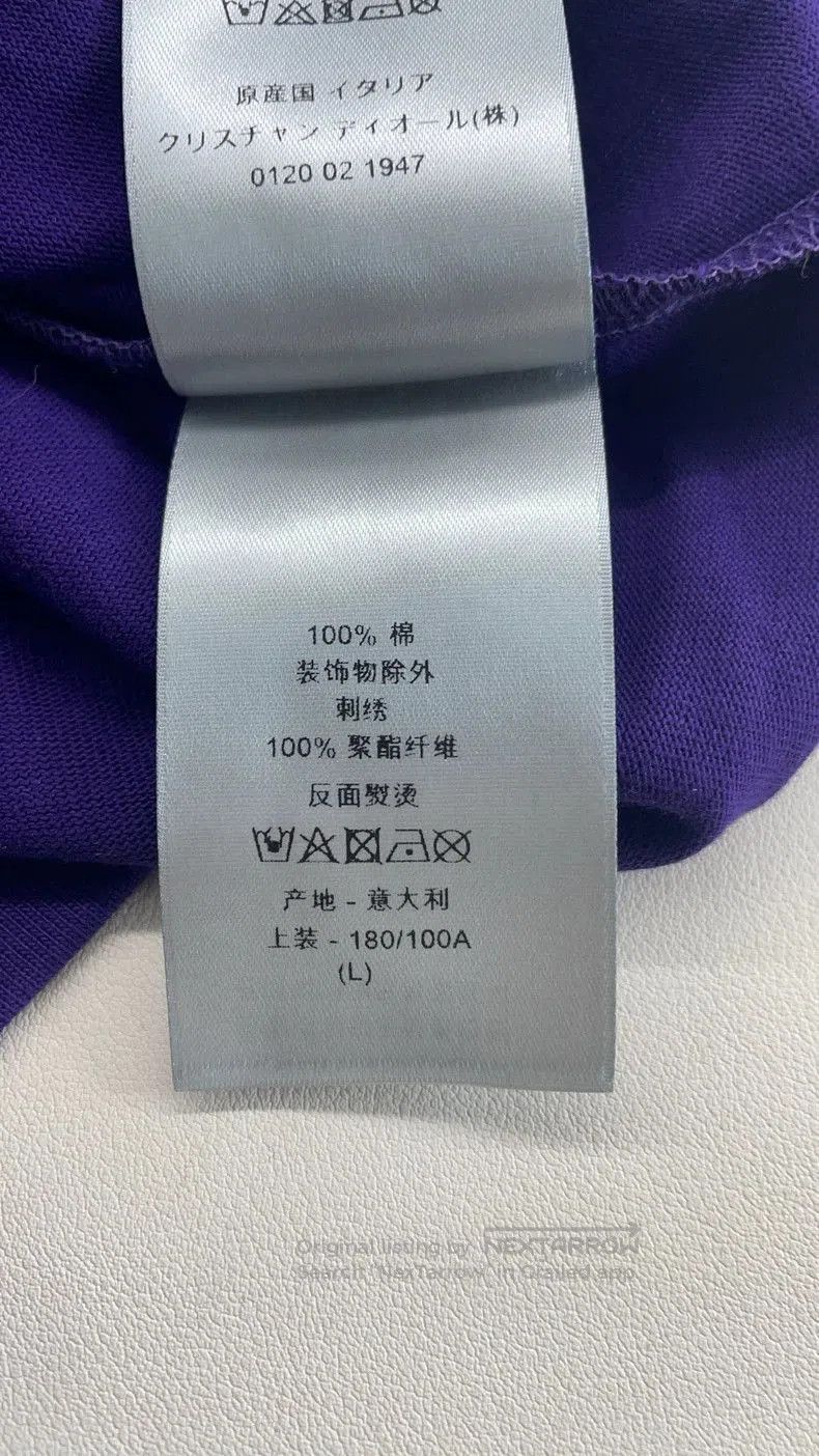 Dior Dior Purple Floral Embroidery Logo Tee. Size US L / EU 52-54 / 3 - 5 Thumbnail