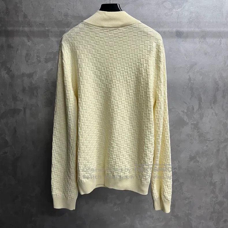 Louis Vuitton Louis Vuitton 24 Ivory Solid Zip-up Casual Long Sleeve Swe Size US XXL / EU 58 / 5 - 5 Thumbnail