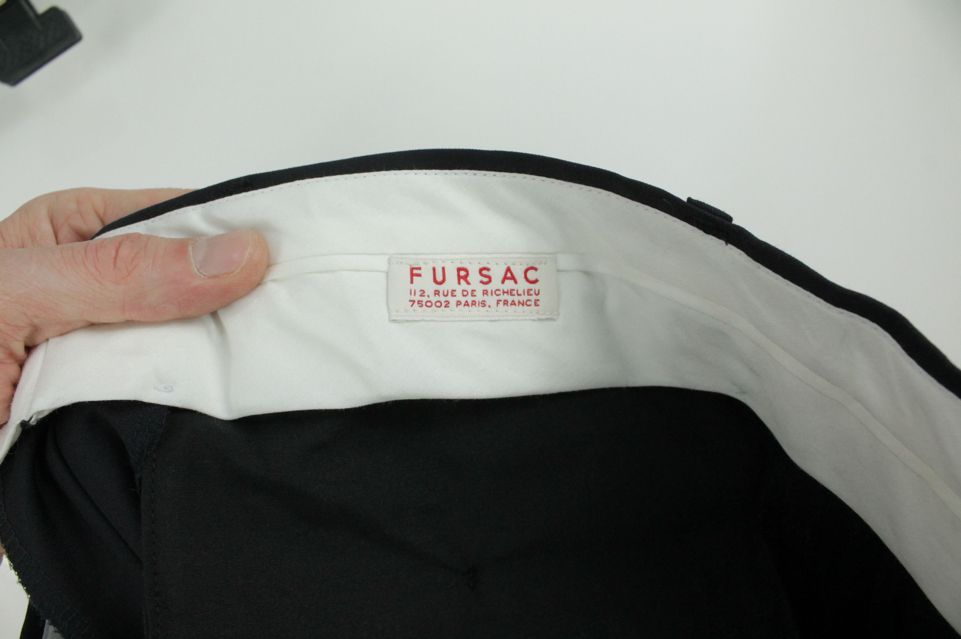 De Fursac Fursac Paris Navy Wool Slim Fit Formal Suit Men's Size 38R - 22 Thumbnail