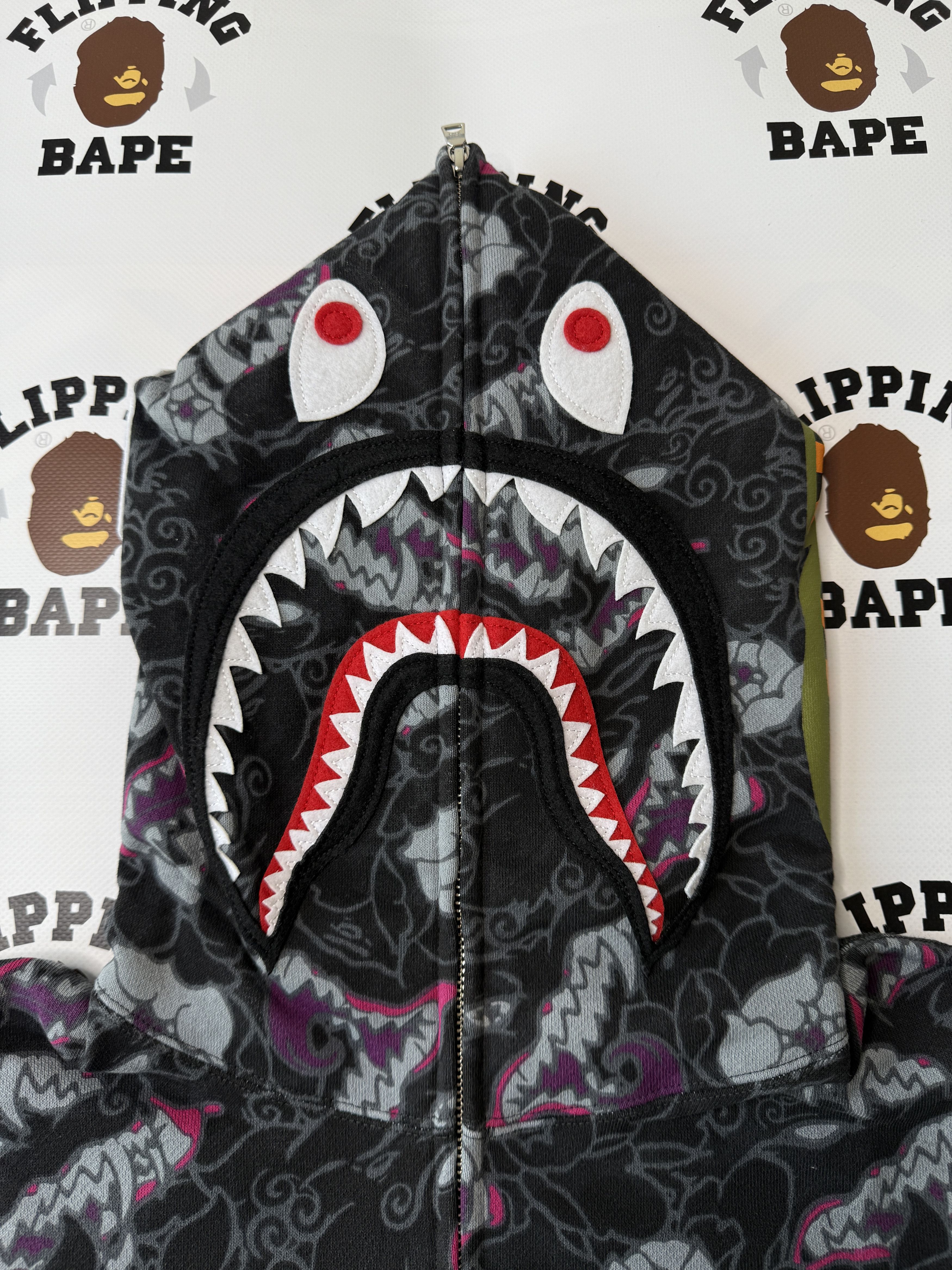 Bape BAPE JAPANESE TATTOO CAMO SHARK FZ HOODIE Size US S / EU 44-46 / 1 - 3 Thumbnail