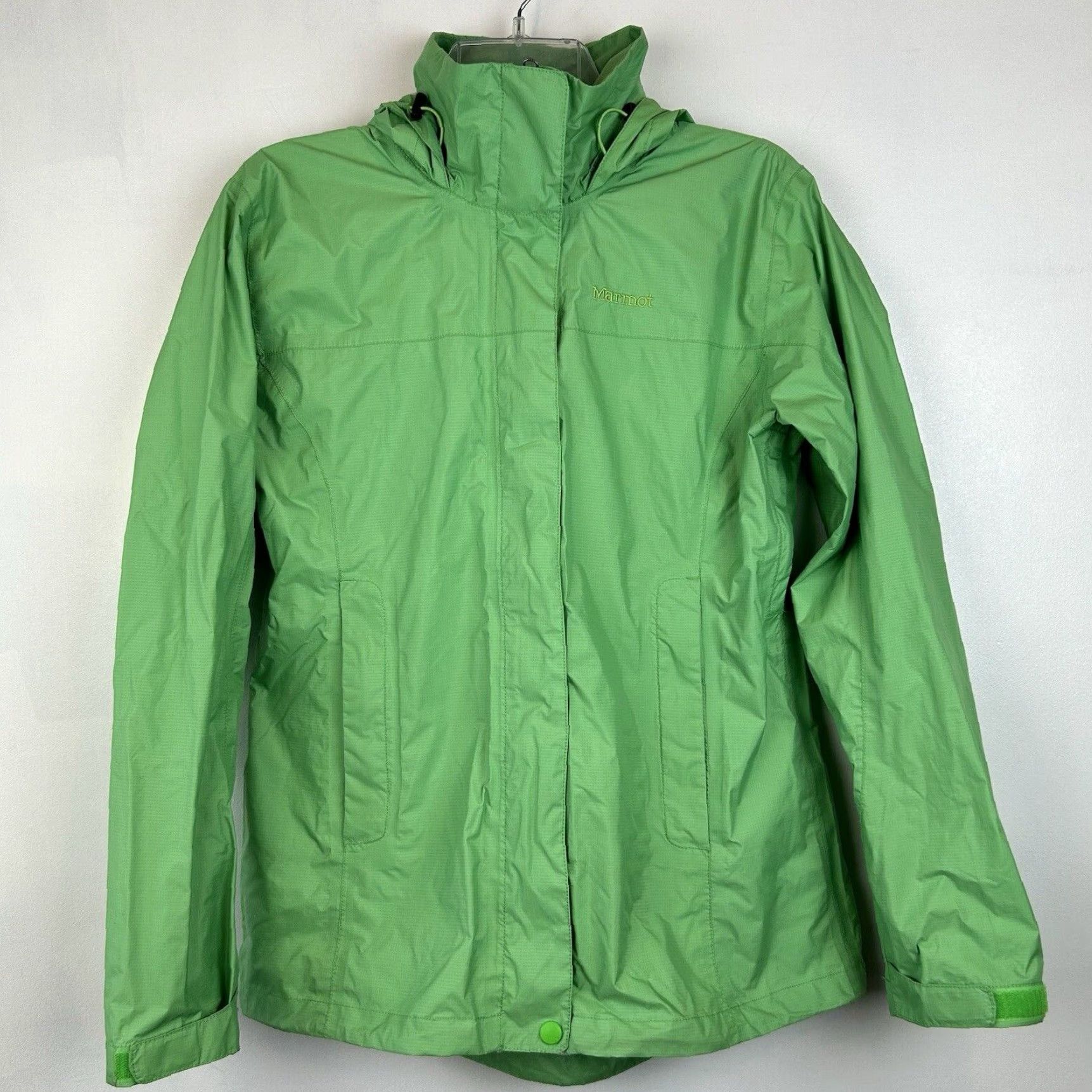 Marmot Marmot Kelly Green Hooded Lightweight Rain Resistant Womens Windbreaker Style Water Repellent Zip Front Jacket Grailed