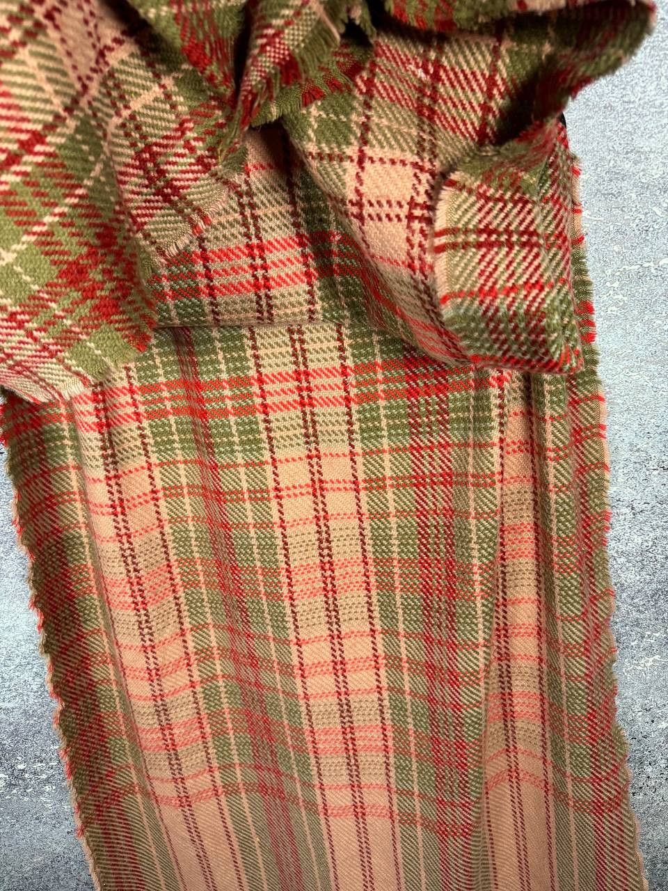 Vintage Acne Studios Red Check Big Poncho Scarf Big White Logo Size ONE SIZE - 9 Thumbnail