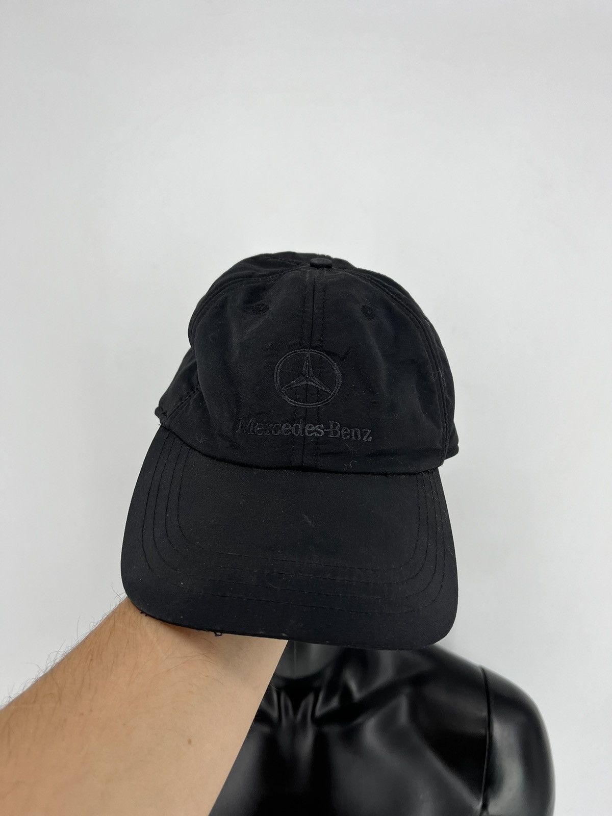 Mercedes-Benz Vintage 90s Mercedes Benz Vintage Big Logo Cap With Ears Size ONE SIZE - 2 Thumbnail