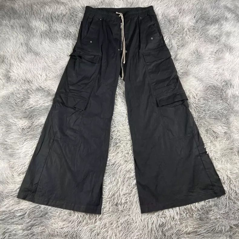 Rick Owens Rick Owens Cargo Wide Leg Pants Black Size US 31 - 1 Thumbnail