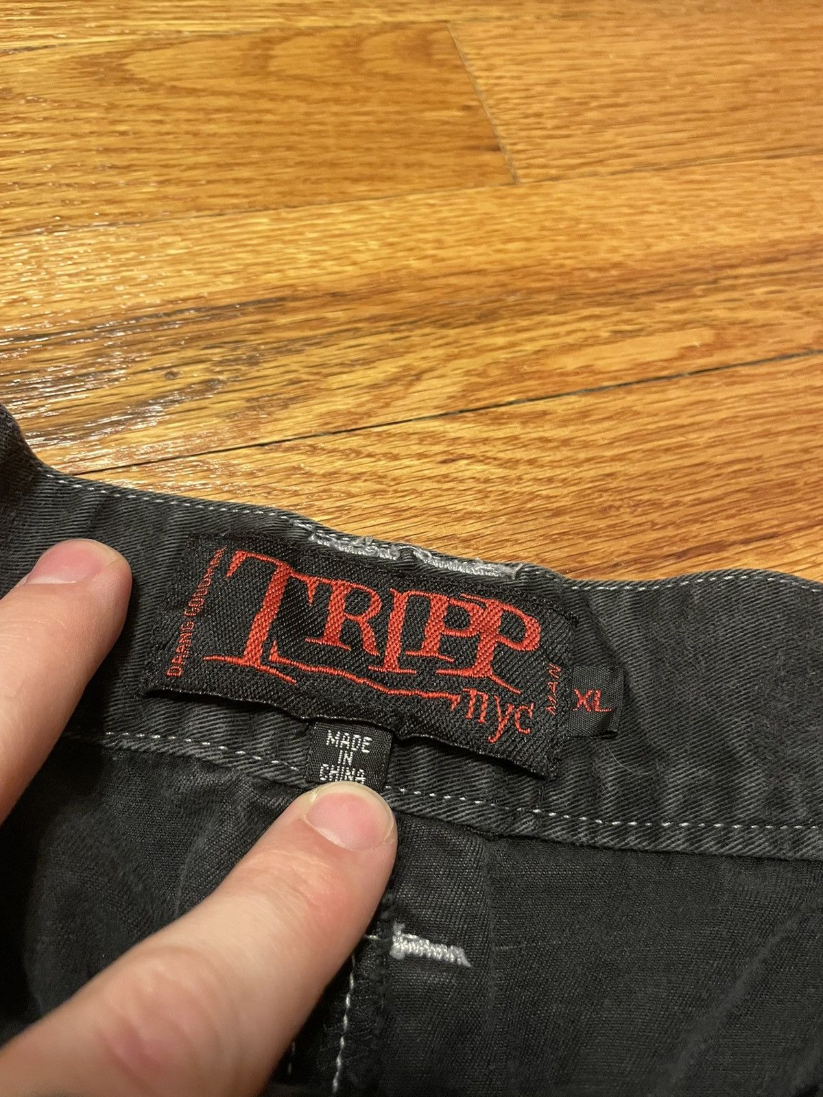 Tripp NYC × Vintage Vintage 90s Y2K Tripp NYC Emo Goth Baggy Distressed Pants Size US 31 - 3 Thumbnail