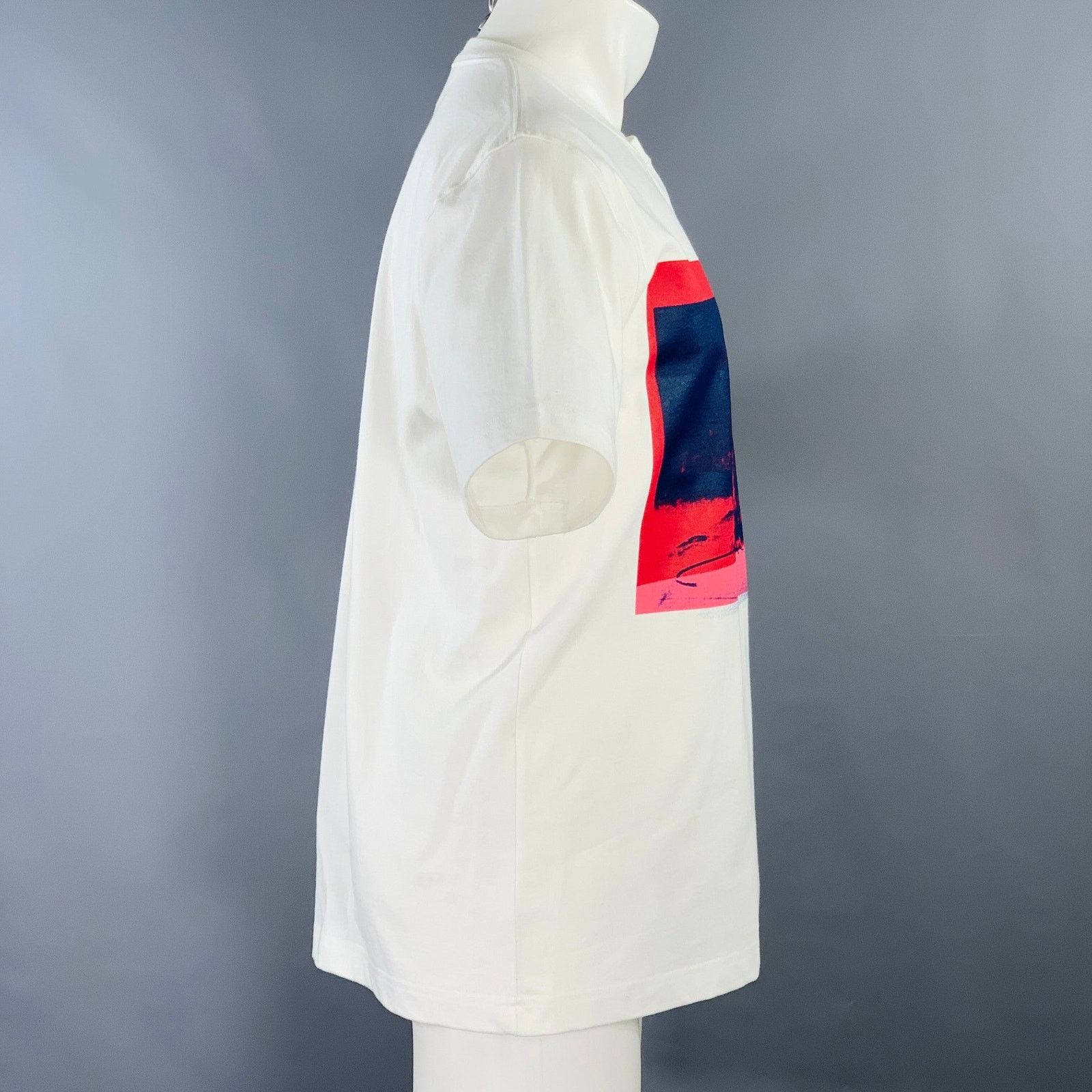 Calvin Klein 205W39NYC Electric Chair White Red Print Cotton One Pocket T-shirt Size US S / EU 44-46 / 1 - 3 Thumbnail