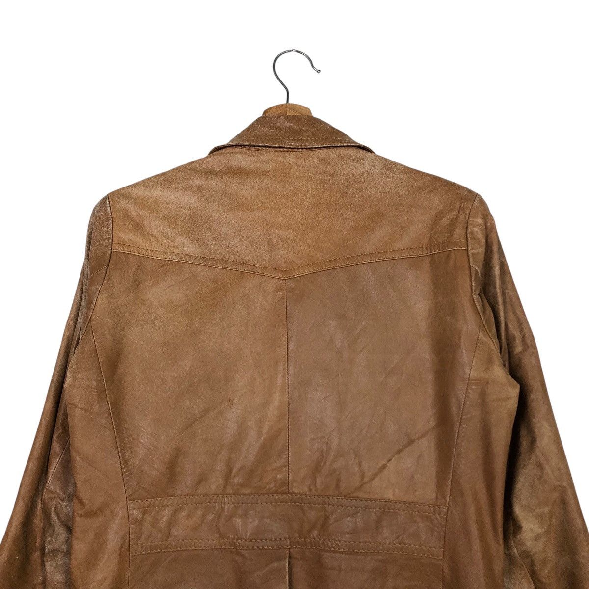 Japanese Brand 📌Vintage Leather Jacket Biker Wear Shlendid Issey Miyake Size US M / EU 48-50 / 2 - 10 Thumbnail
