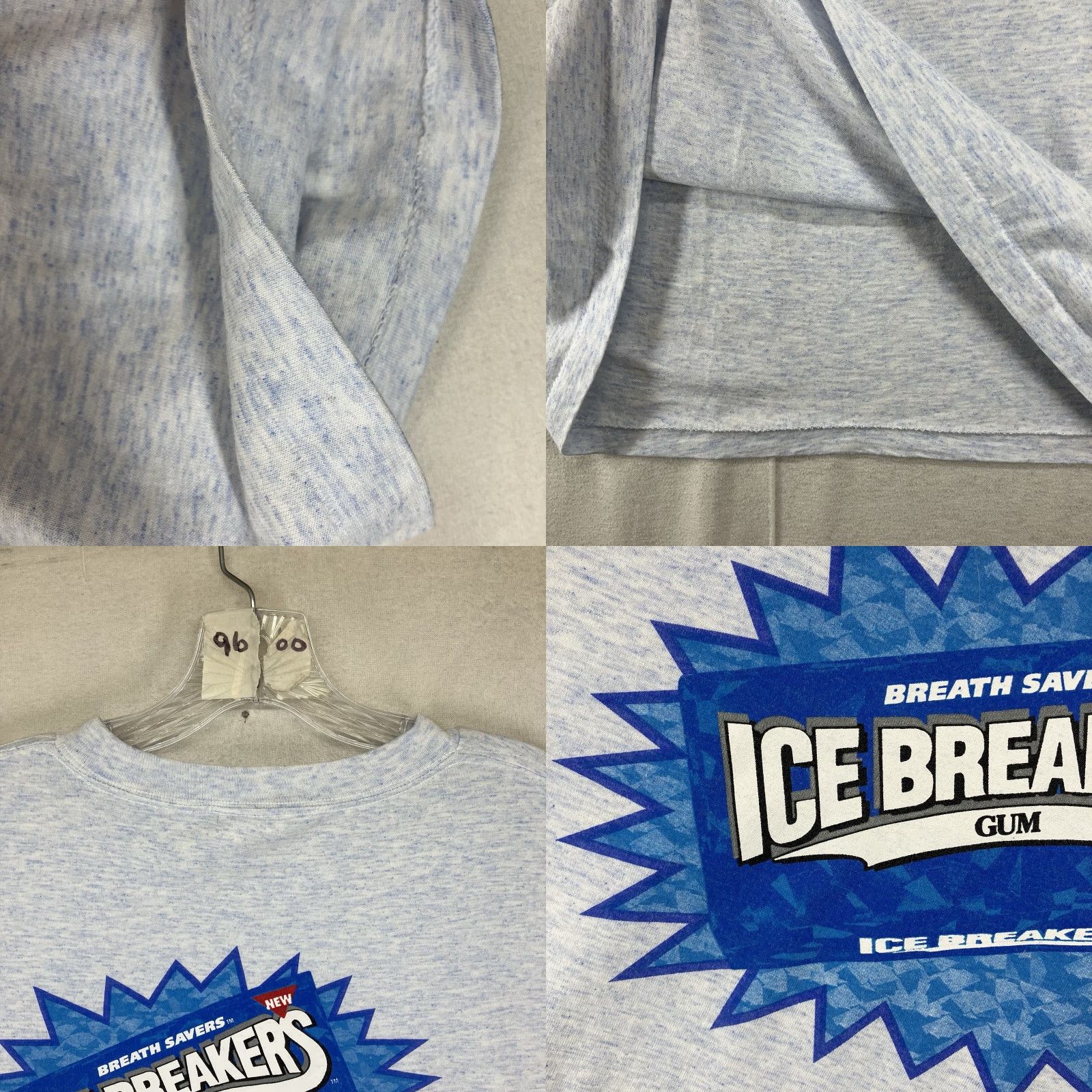 Doublet VINTAGE Ice Breakers Gum Shirt Made In USA Single Stitch Double Sided L | Nabisco T-Shirt | Men’s Cotton 1990s Blue Short Sleeve Crew Neck Adult L Size US L / EU 52-54 / 3 - 9 Thumbnail