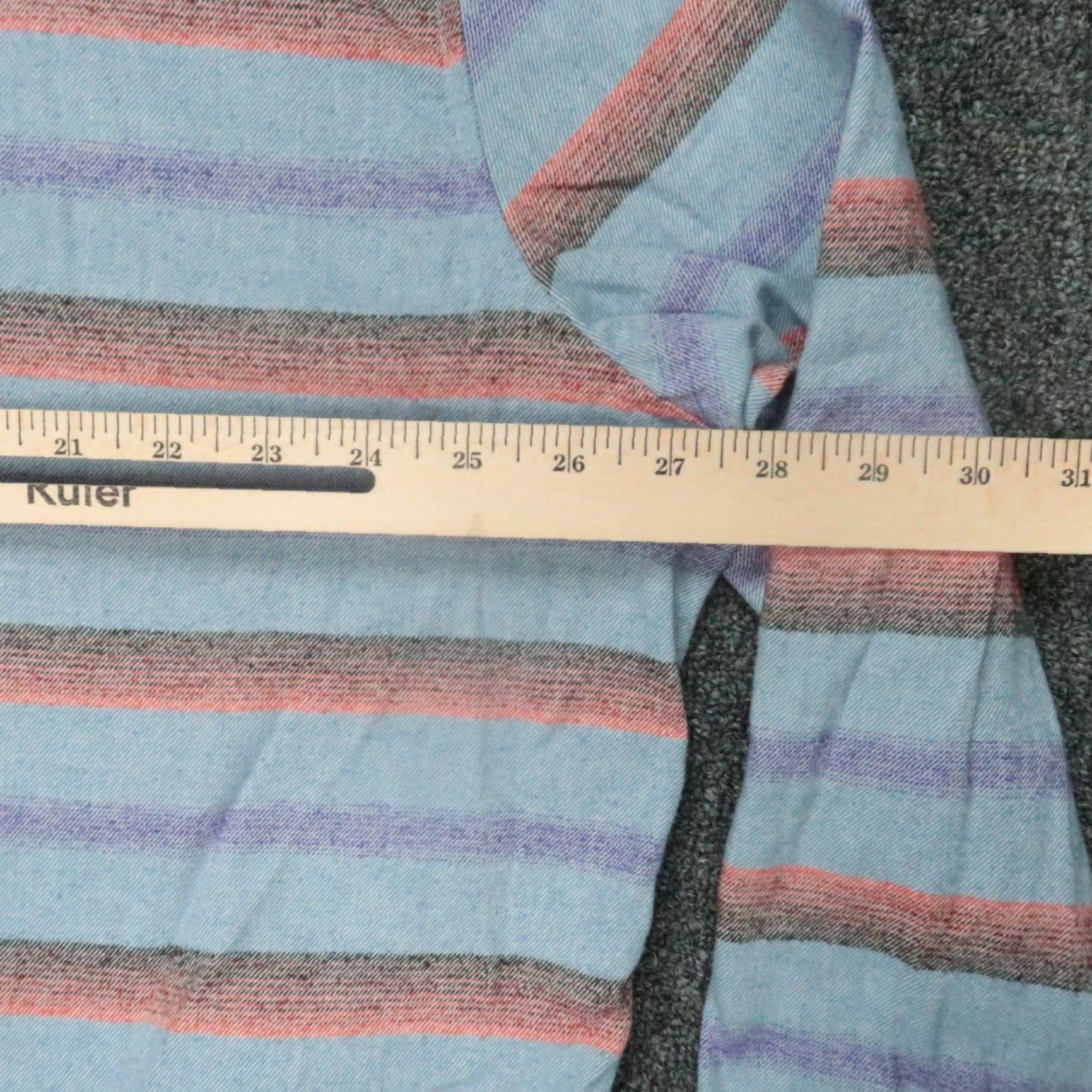 johnnie-O Johnnie O Hoodie Mens XXL Blue Striped Melton Surf Flannel Button Shirt Size US L / EU 52-54 / 3 - 6 Thumbnail