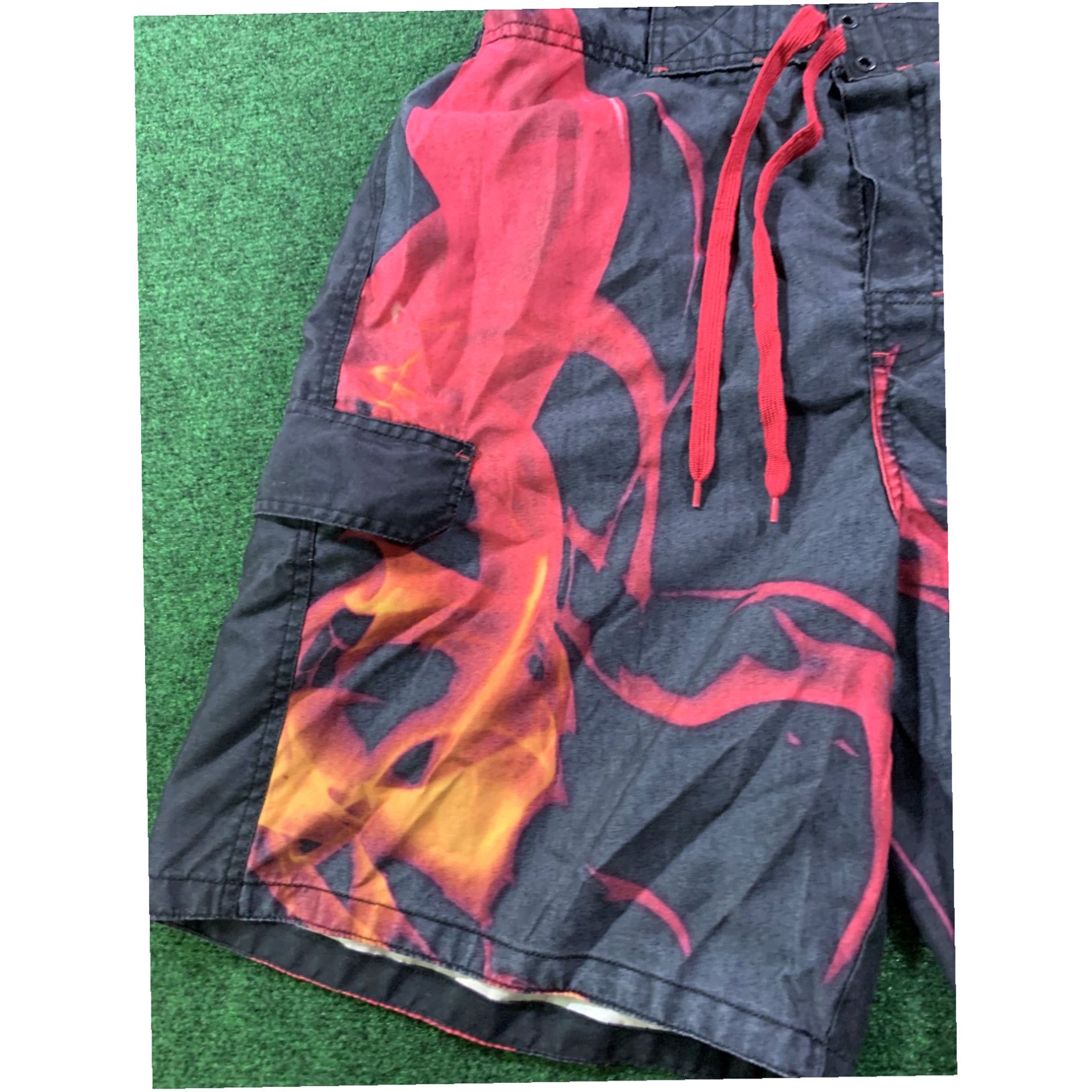 Joe Boxer JOE BOXER Flame Graphic Swim Trunks Men Size 38 Board Shorts Pockets Mesh Lining Size US 38 / EU 54 - 5 Thumbnail