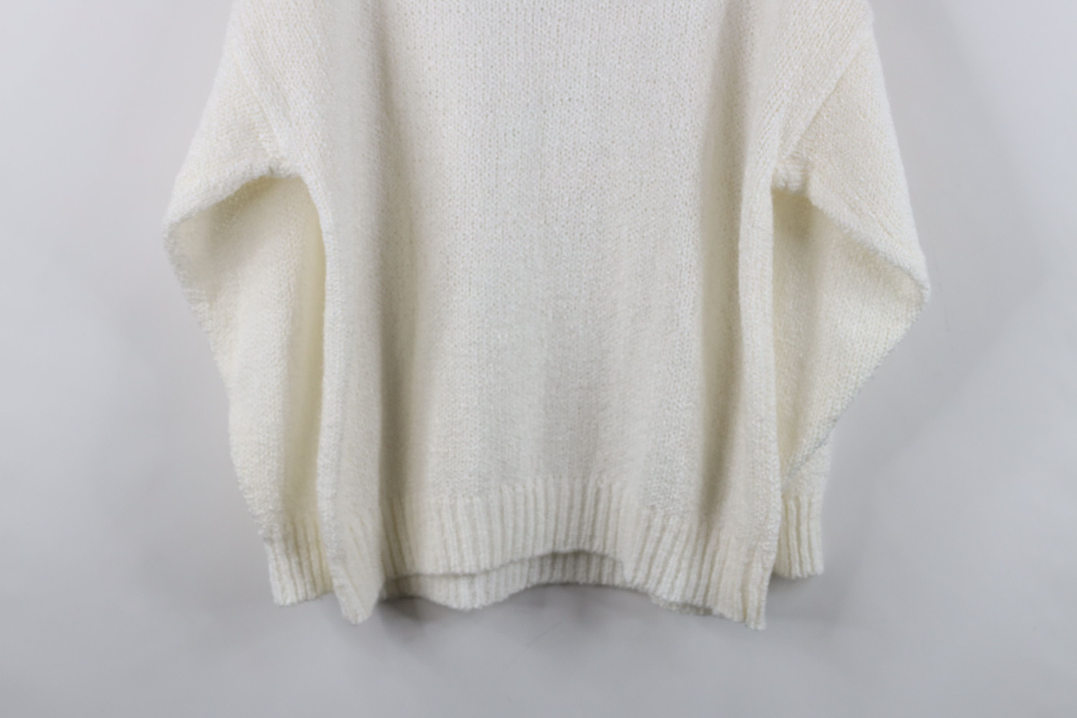 Vintage Vintage 90s Streetwear Crochet Cable Knit Collared Sweater Size L / US 10 / IT 46 - 12 Thumbnail