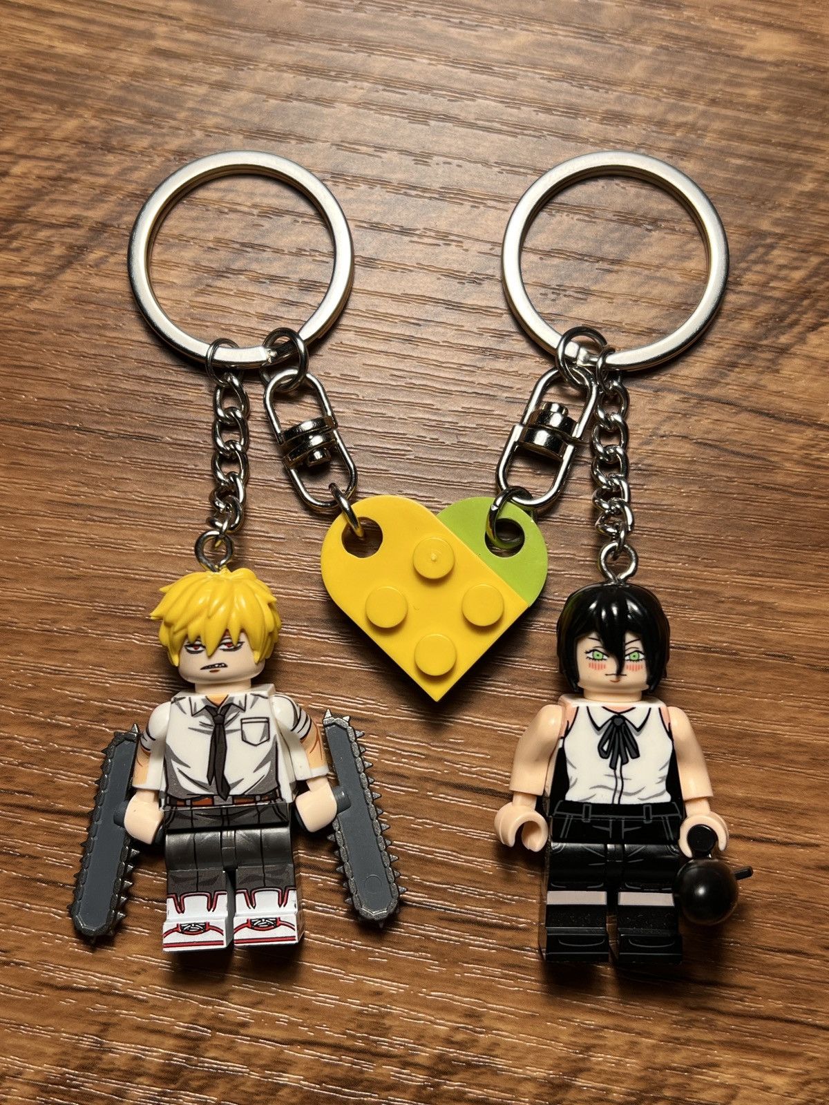 Anime chainsaw man denji reze lego minifigure keychain keyring Size ONE SIZE - 1 Thumbnail