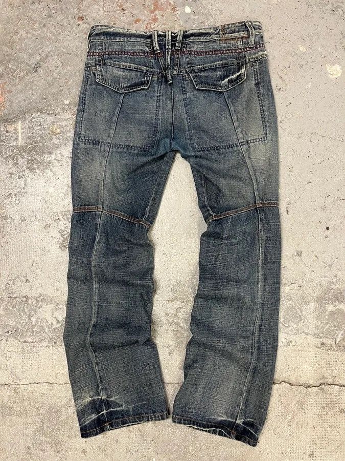 Marithe + Francois Girbaud 2000s Marithé + François Girbaud Blue Distressed Denim Jeans Size US 32 / EU 48 - 6 Thumbnail