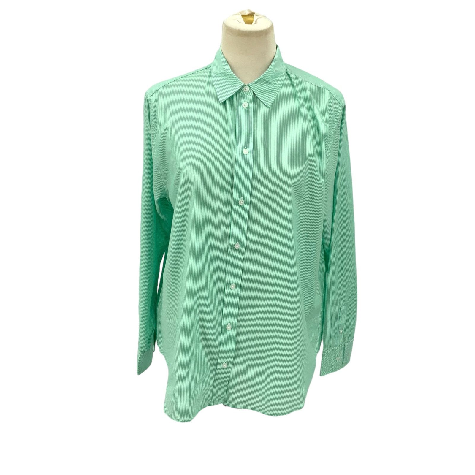 Everlane Everlane 100% Cotton Green Striped Button Down Shirt 12 NWT Size XL / US 12-14 / IT 48-50 - 2 Thumbnail