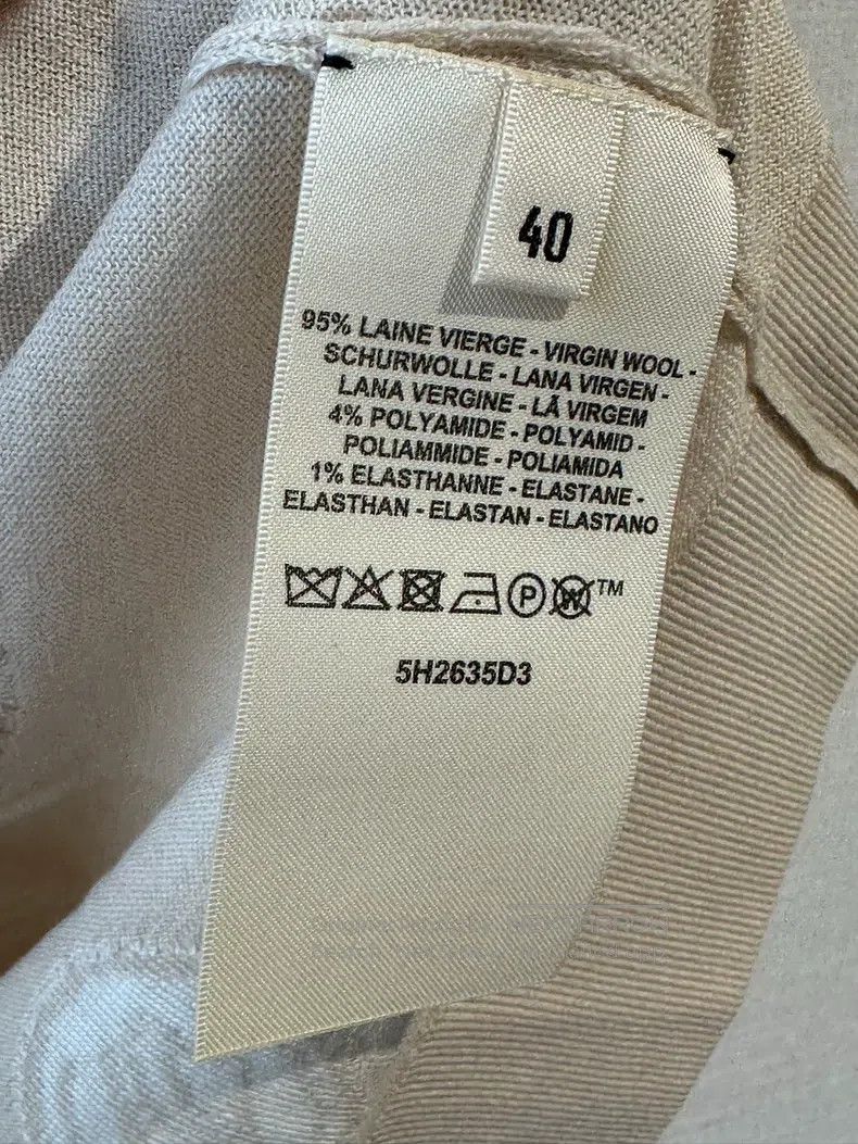 Hermes Hermes Women's Thin Wool Short Sleeve Sweater Beige Size XS / US 0-2 / IT 36-38 - 3 Thumbnail