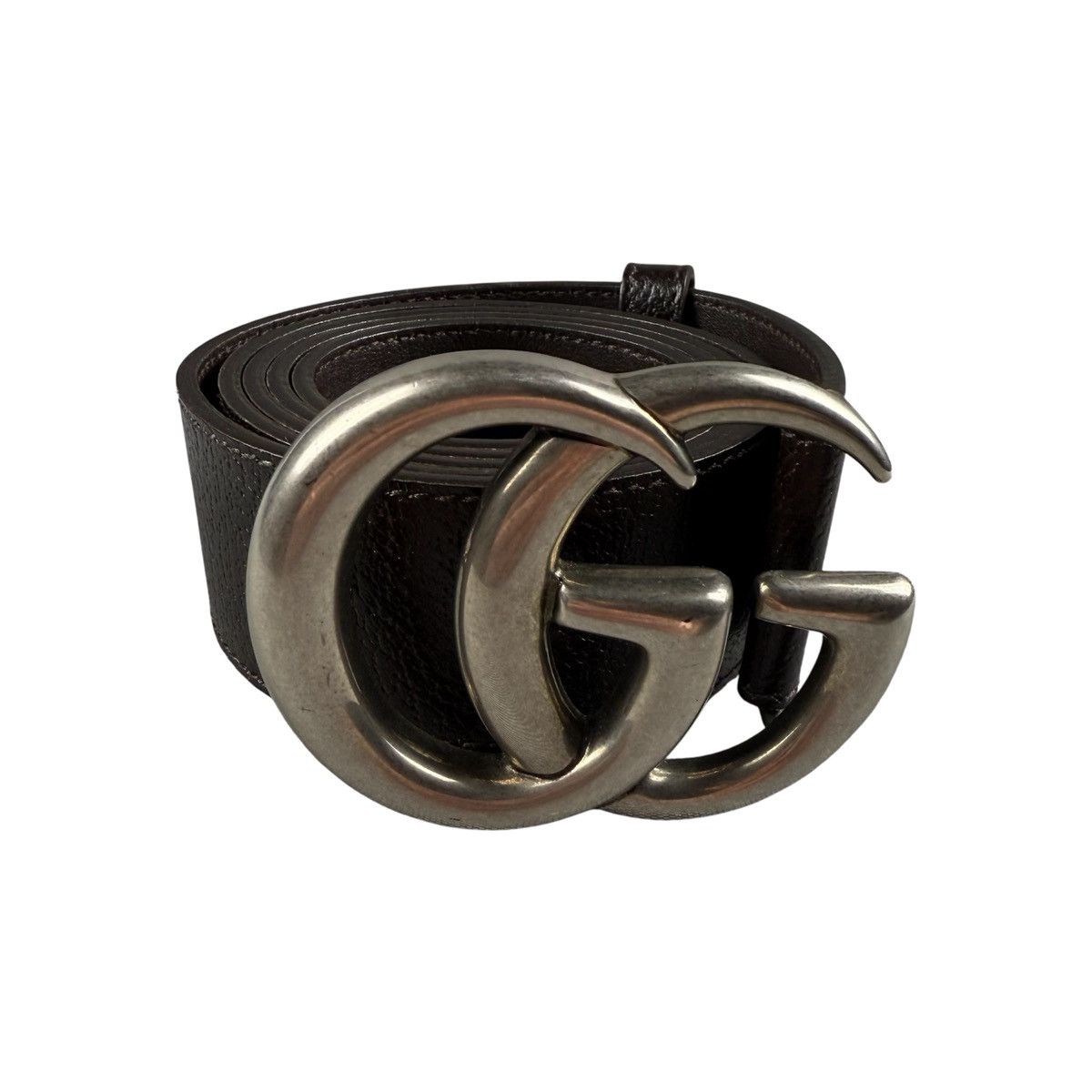 Gucci GUCCI GG-Buckle ‘Black’ Leather Belt Size 36 - 1 Thumbnail