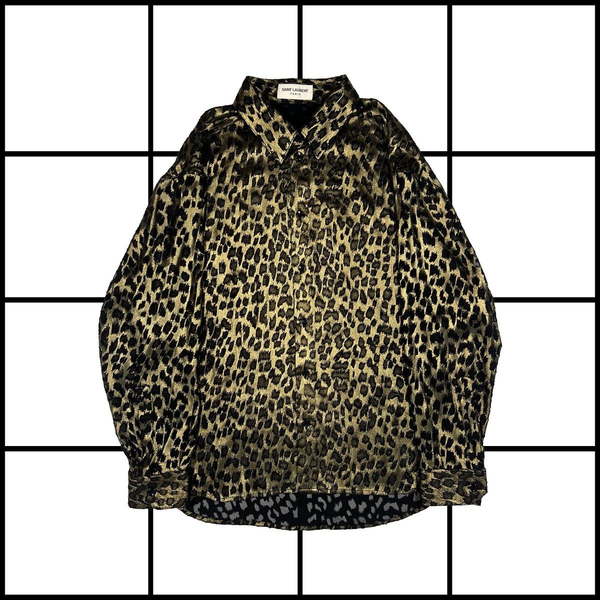 Saint Laurent Paris |[ FW19 Runway Saint Laurent Burnout Leopard Silk Shirt ]| Size US L / EU 52-54 / 3 - 1 Thumbnail