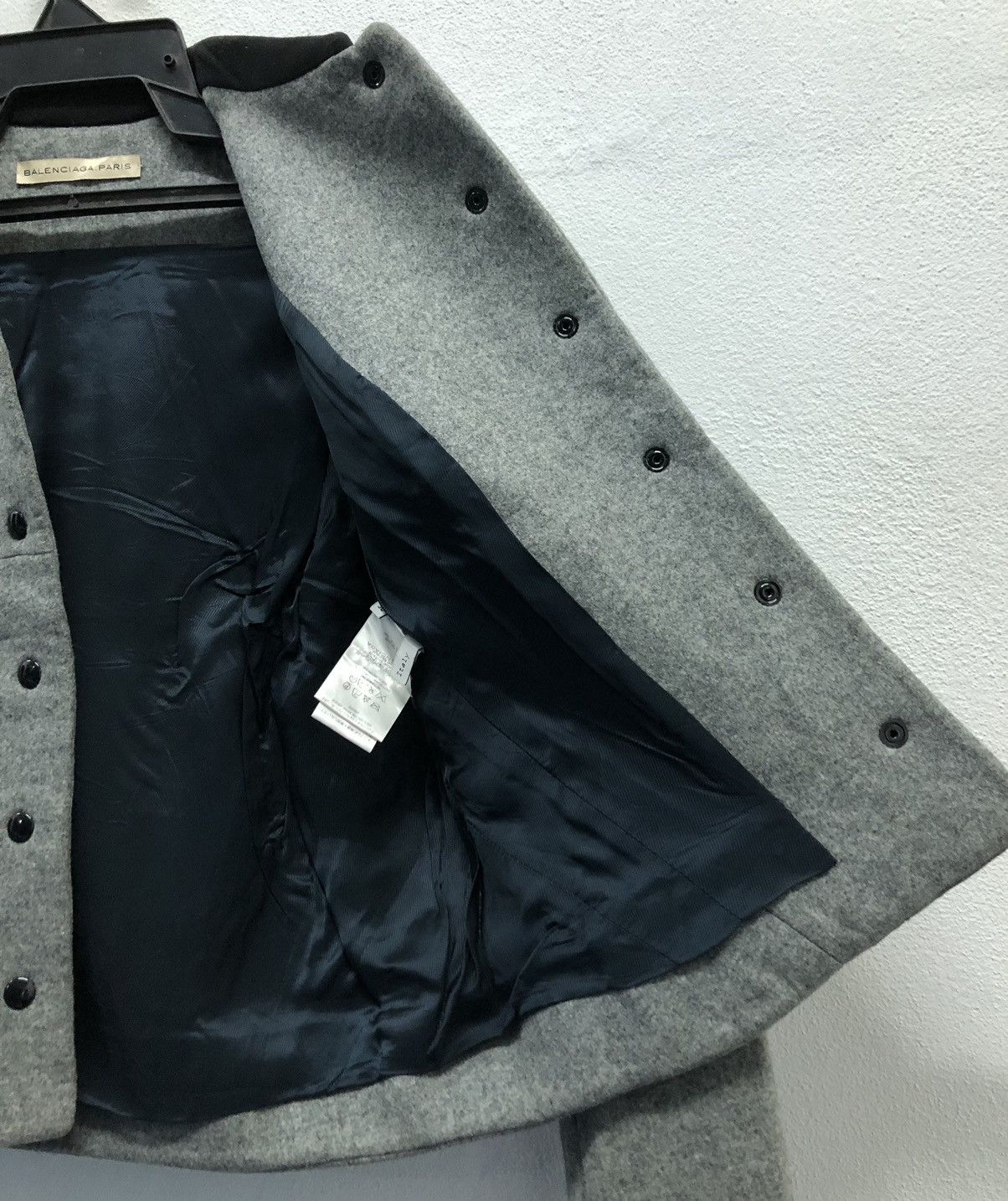 Balenciaga Vintage Balenciaga Paris Grey Wool Cropped Jacket - Size 38 Size M / US 6-8 / IT 42-44 - 10 Thumbnail