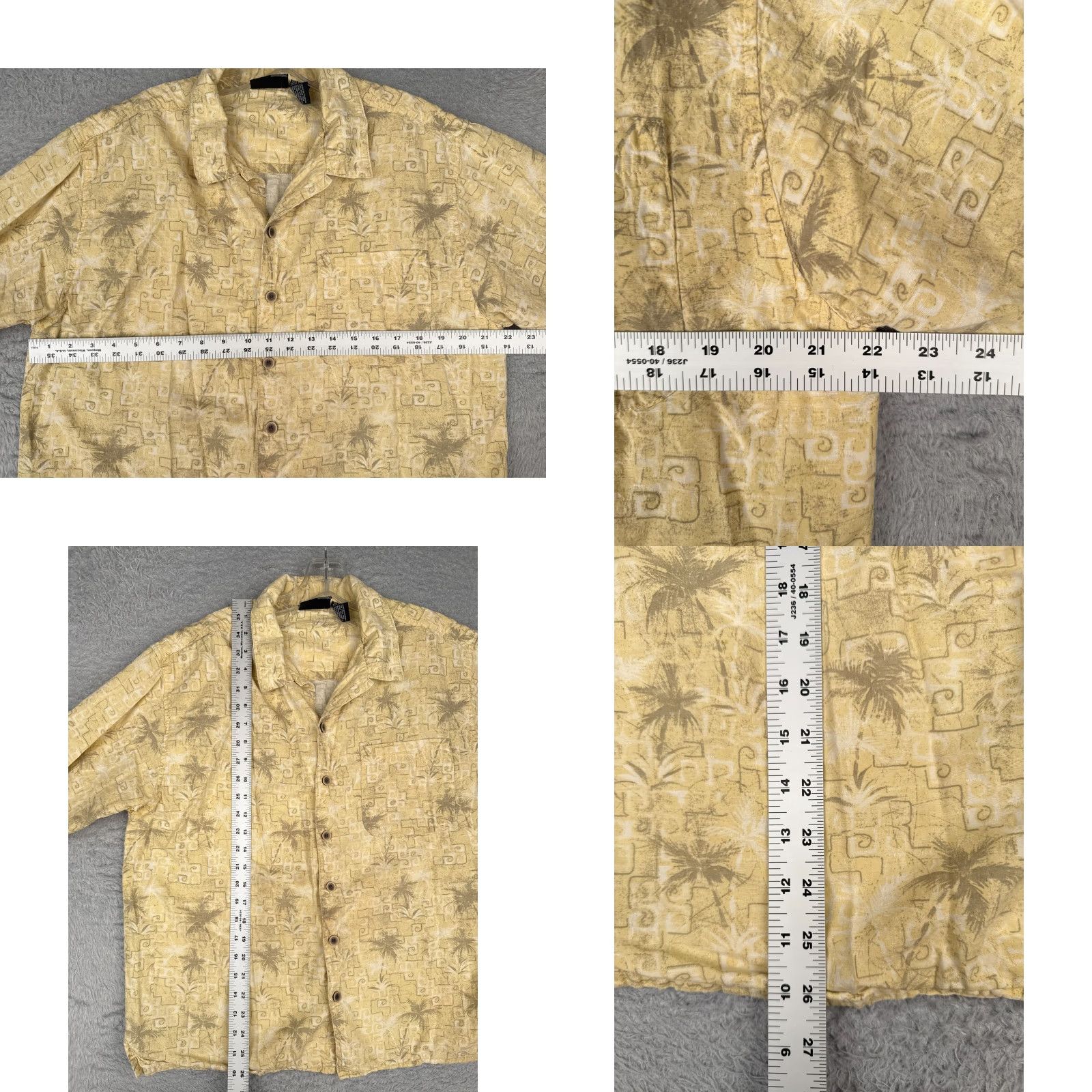 Ocean Pacific VINTAGE Ocean Pacific Shirt Men Large Yellow Hawaiian Tribal Geometric Cotton Blend READ Size US L / EU 52-54 / 3 - 8 Thumbnail