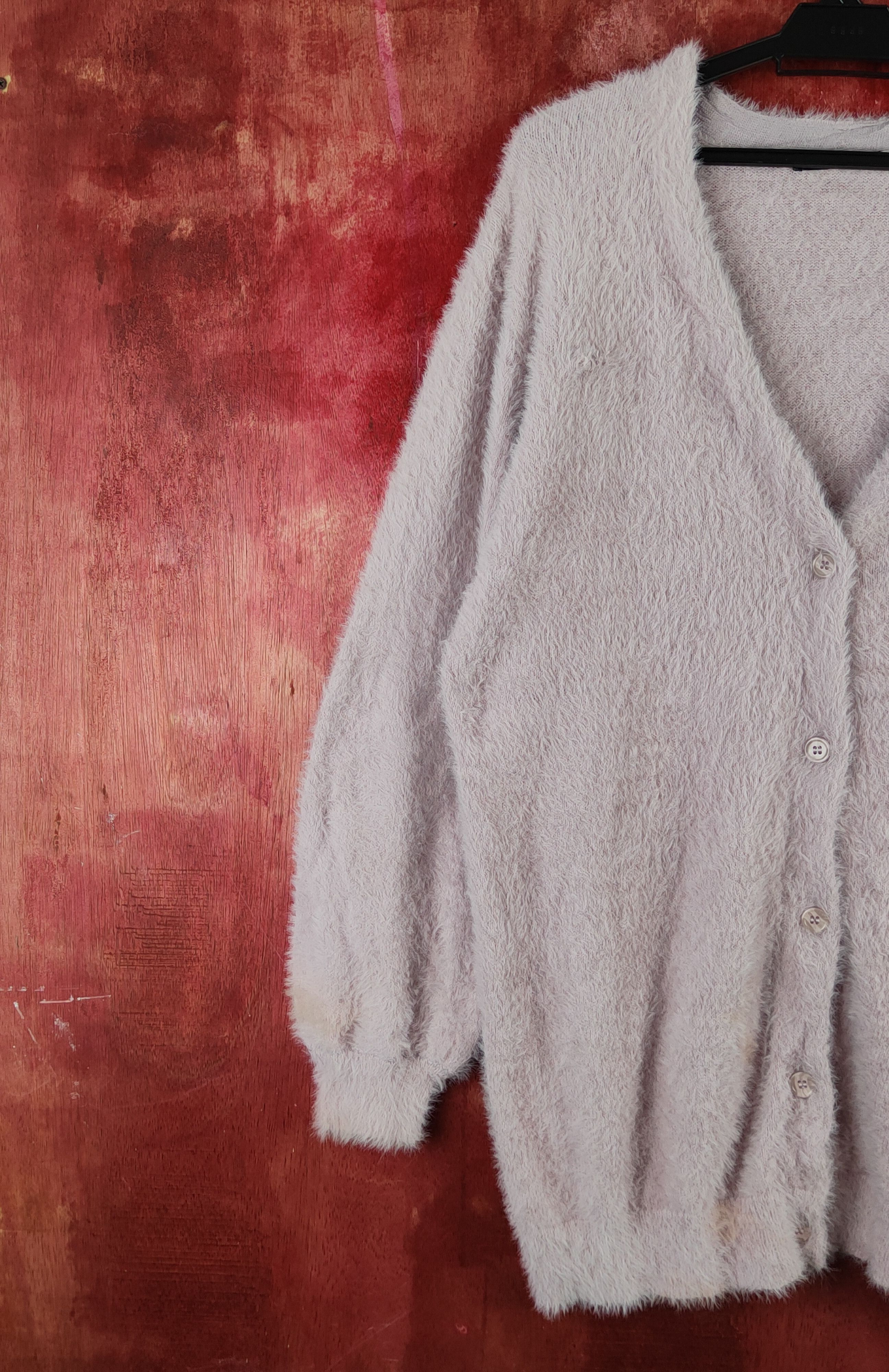 Japanese Brand × Vintage Ingni Purple Fur Mohair Knitwear Cardigan Size M / US 6-8 / IT 42-44 - 4 Thumbnail