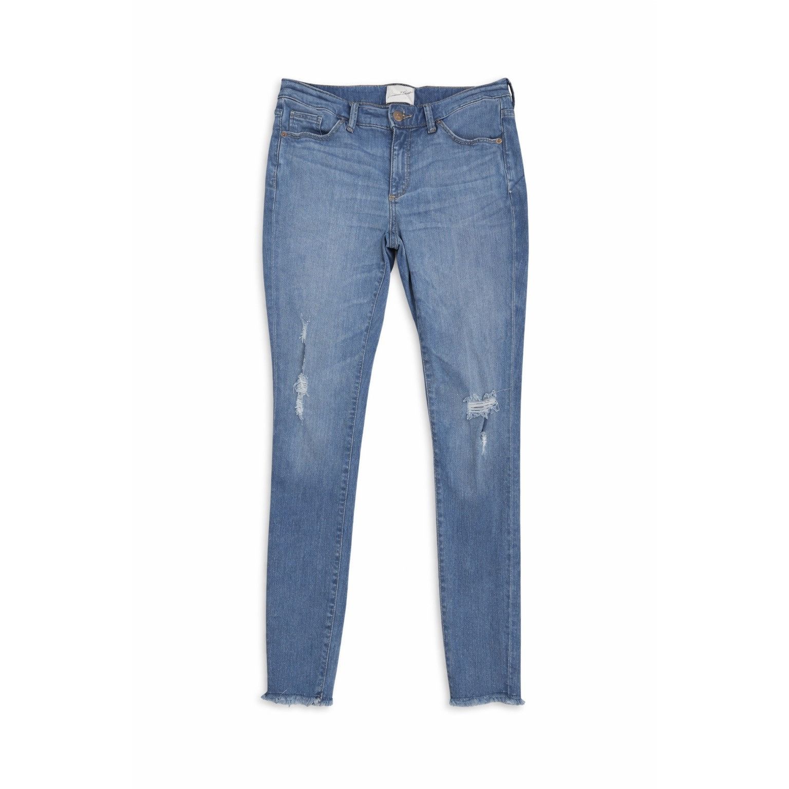 Other Universal Thread Jeans - Light Wash Skinny - Raw Hem -4- VGC Size 27" / US 4 / IT 40 - 1 Thumbnail