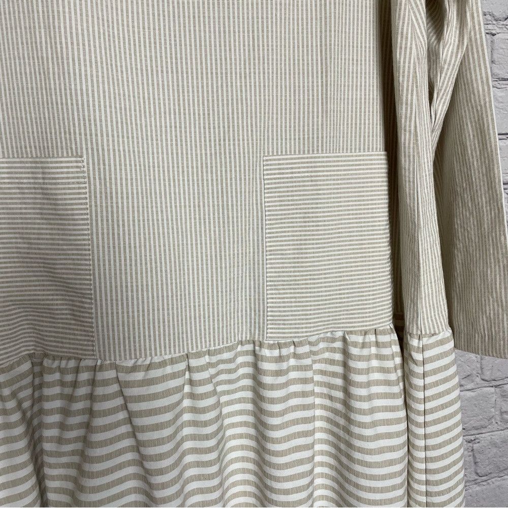 Other New Misslook Striped Dress with Peplum and Pockets Size XL Size XL / US 12-14 / IT 48-50 - 4 Thumbnail