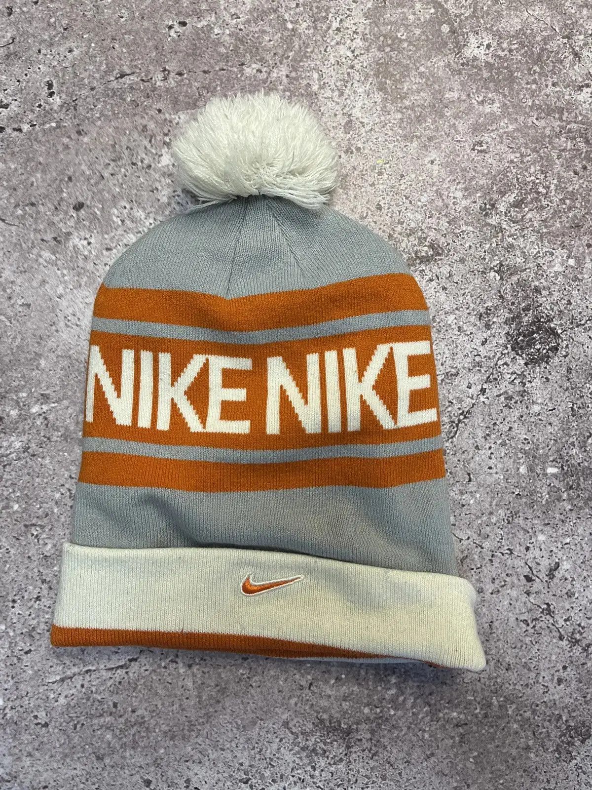 帽子 90s y2k old reversible NIKE knit beanie Vintage 90s Nike Red Beanie Knit Cap Winter Hat Embroidered