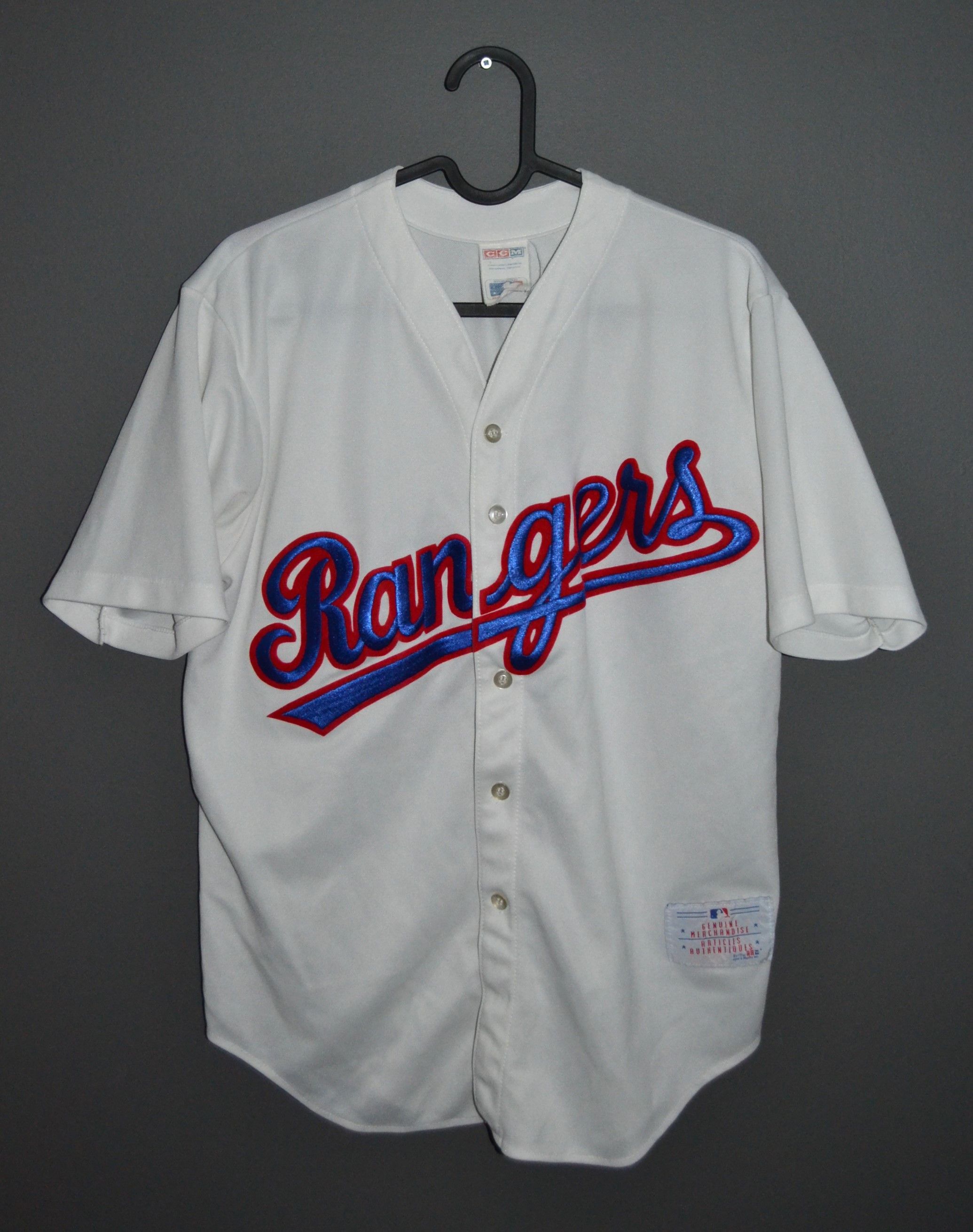Ccm × Vintage Texas Rangers Jersey Vintage Home White Jersey CCM M Canada Size US M / EU 48-50 / 2 - 2 Thumbnail