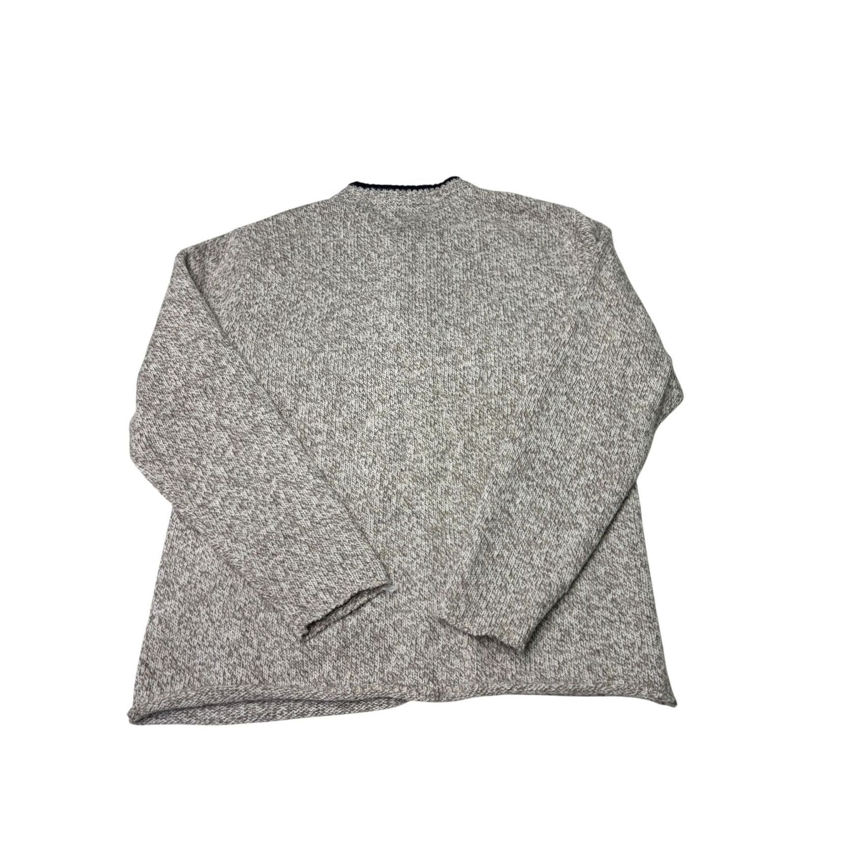 Orvis VINTAGE Orvis Mens Wool Blend Henley Sweater Large Marled Grey Oatmeal Long Sleeve L Size US L / EU 52-54 / 3 - 4 Thumbnail