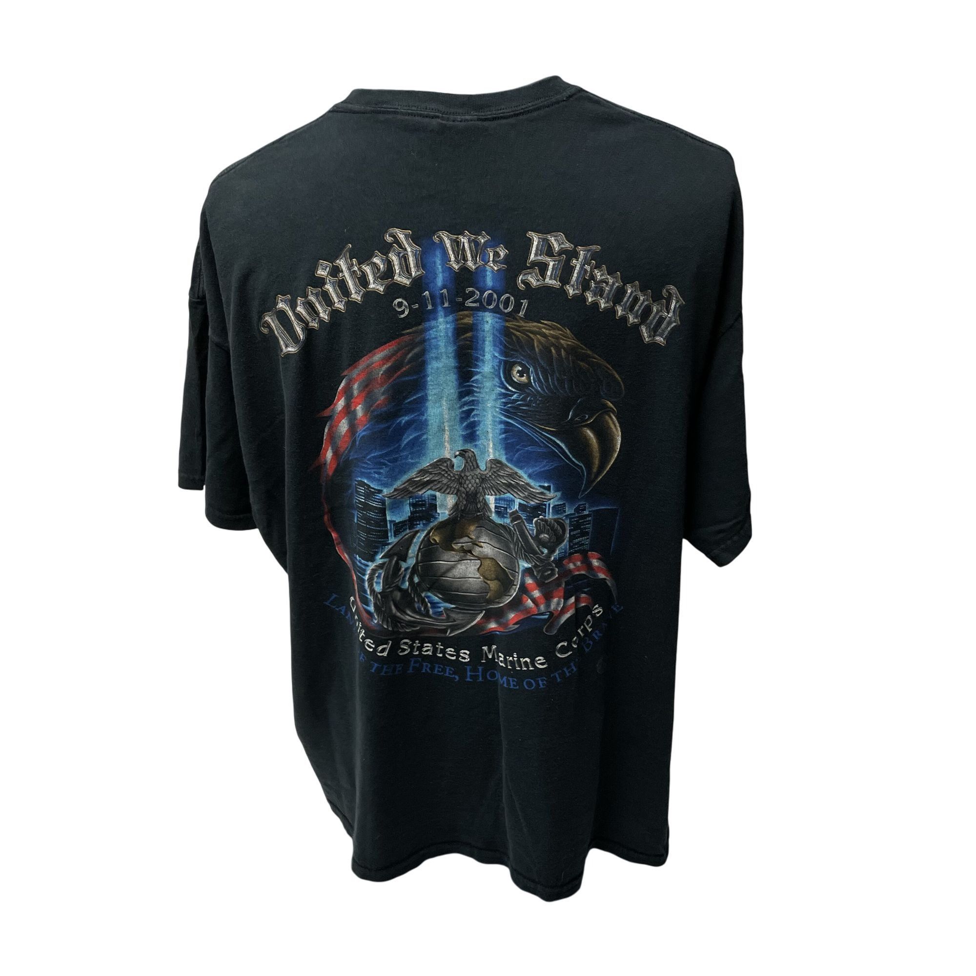 Gildan Vtg 9-11-2001 United We Stand US MARINE Corps USMC USA Shirt Size US XXL / EU 58 / 5 - 2 Thumbnail