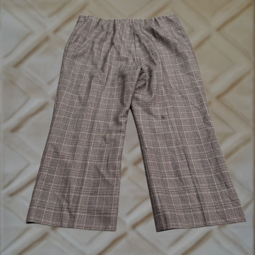 Pendleton Pendleton Wool Plaid Dress Pants Womens 18W Brown Straight Leg Size 40" / US 18 - 1 Thumbnail
