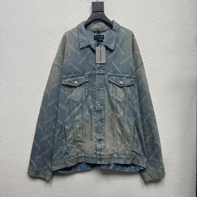 Balenciaga Balenciaga Bulletproof washed bamboo fiber denim jacket Si Size US M / EU 48-50 / 2 - 1 Thumbnail