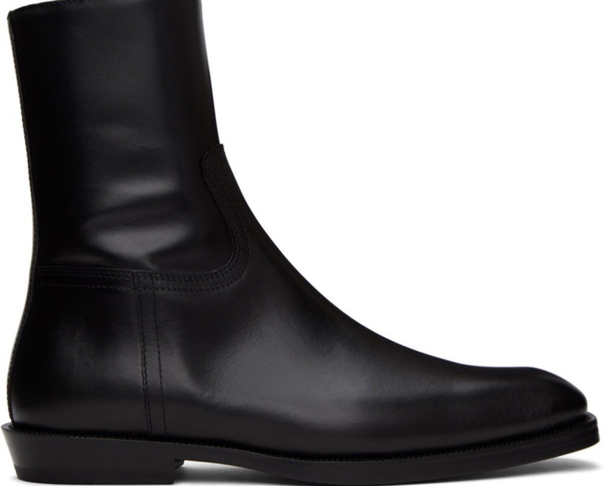 Dries Van Noten Dries Van Noten Black Leather Boots Size US 8 / EU 41 - 11 Thumbnail