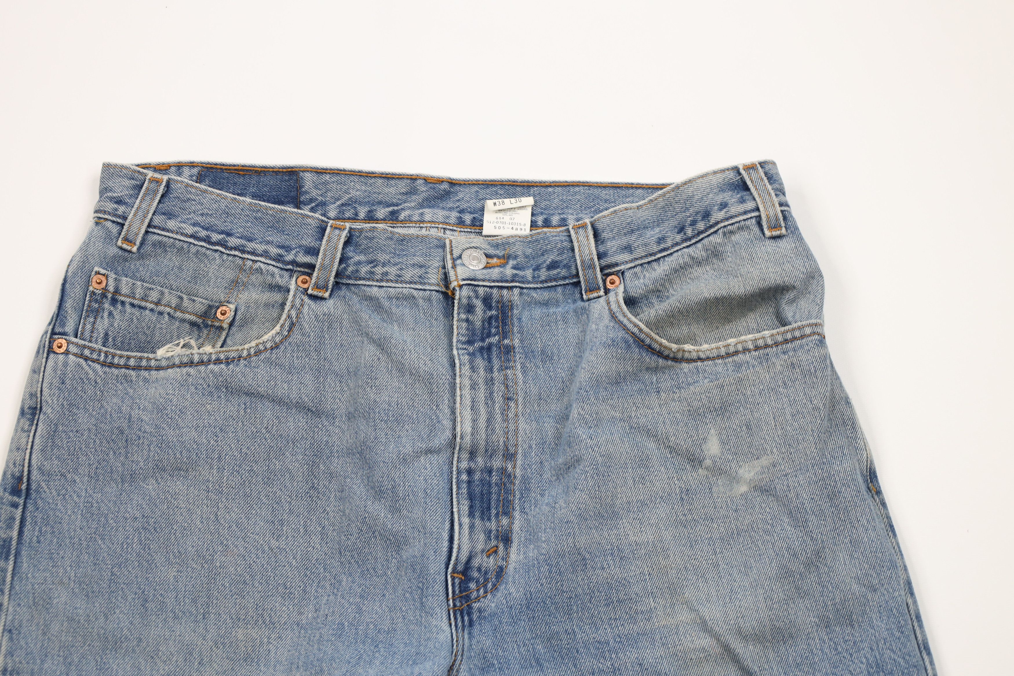 Levi's Vintage Y2K 2001 Levis 505 Straight Leg Jeans Blue USA Size US 38 / EU 54 - 2 Thumbnail