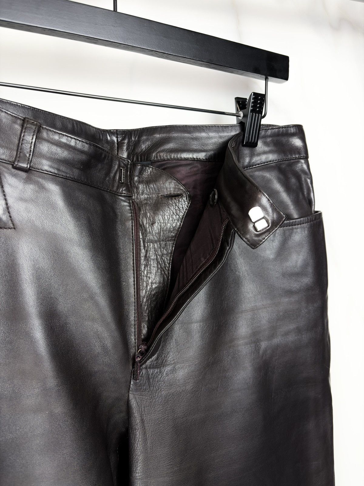 Gucci Gucci Tom Ford Vintage Leather Pants Trousers Brown Size US 30 / EU 46 - 5 Thumbnail