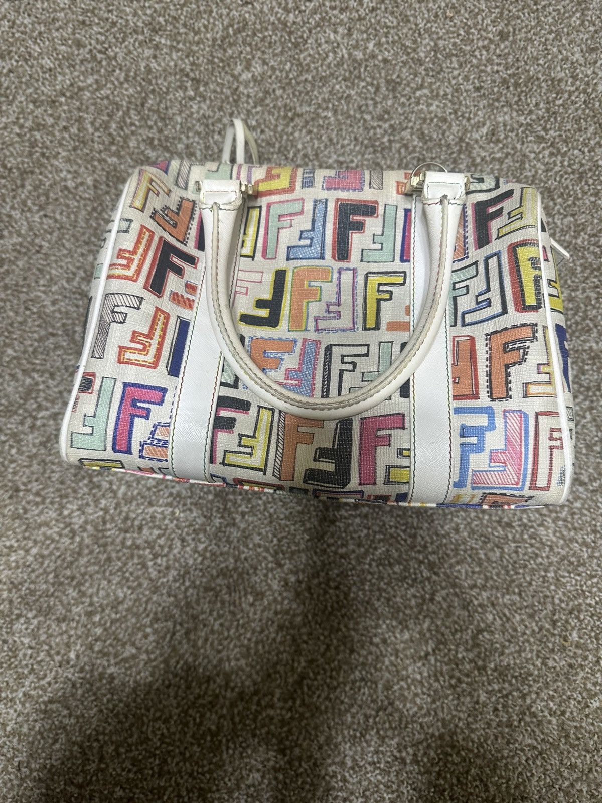 Fendi Zucca Coated Canvas And Leather Spalmati Forever Boston Bag Size ONE SIZE - 9 Thumbnail
