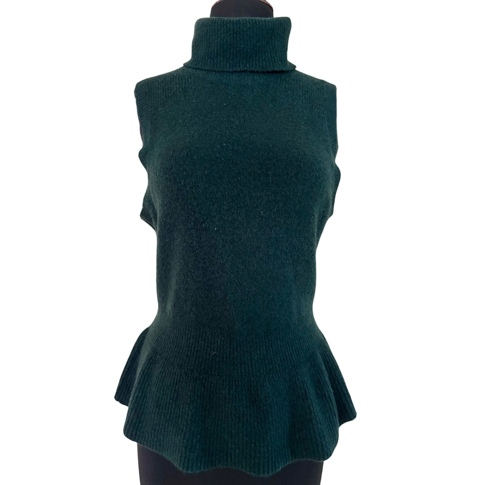 White House Black Market WHBM White House Black Market Emerald Green Sleeveless Top Size M / US 6-8 / IT 42-44 - 1 Thumbnail