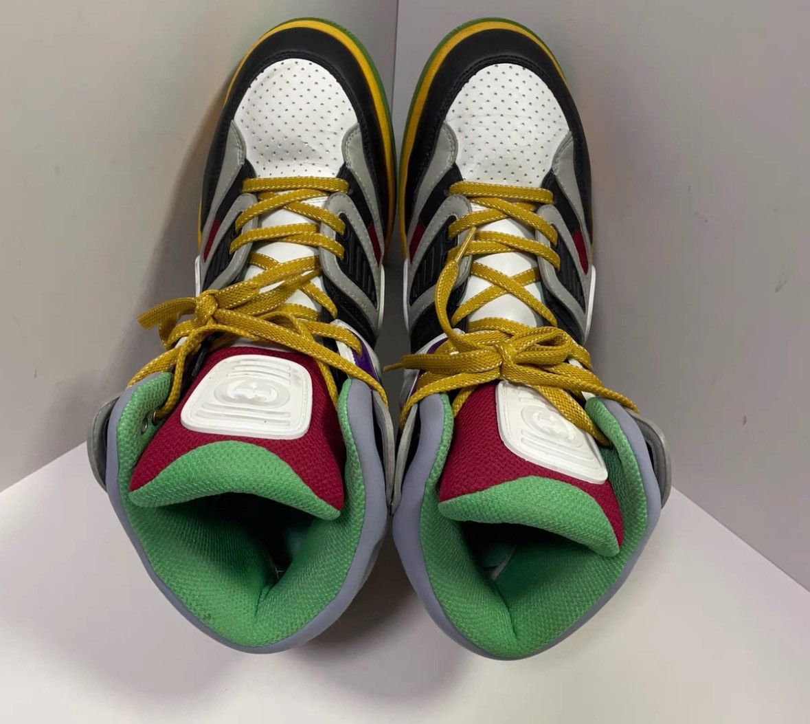 Gucci Gucci High-Top Basketball Sneakers in Black Red White - Size US 10.5 / EU 43-44 - 2 Thumbnail