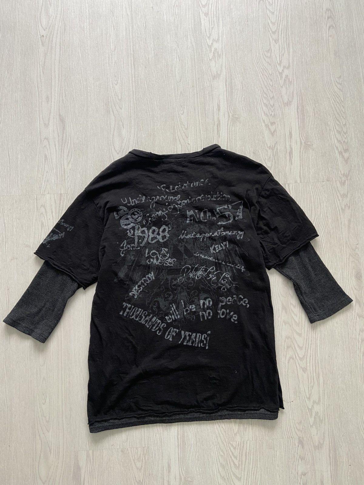 In The Attic Vintage In The Attic Poem Punk Hybrid Double Sleeve Shirt Size US L / EU 52-54 / 3 - 1 Thumbnail