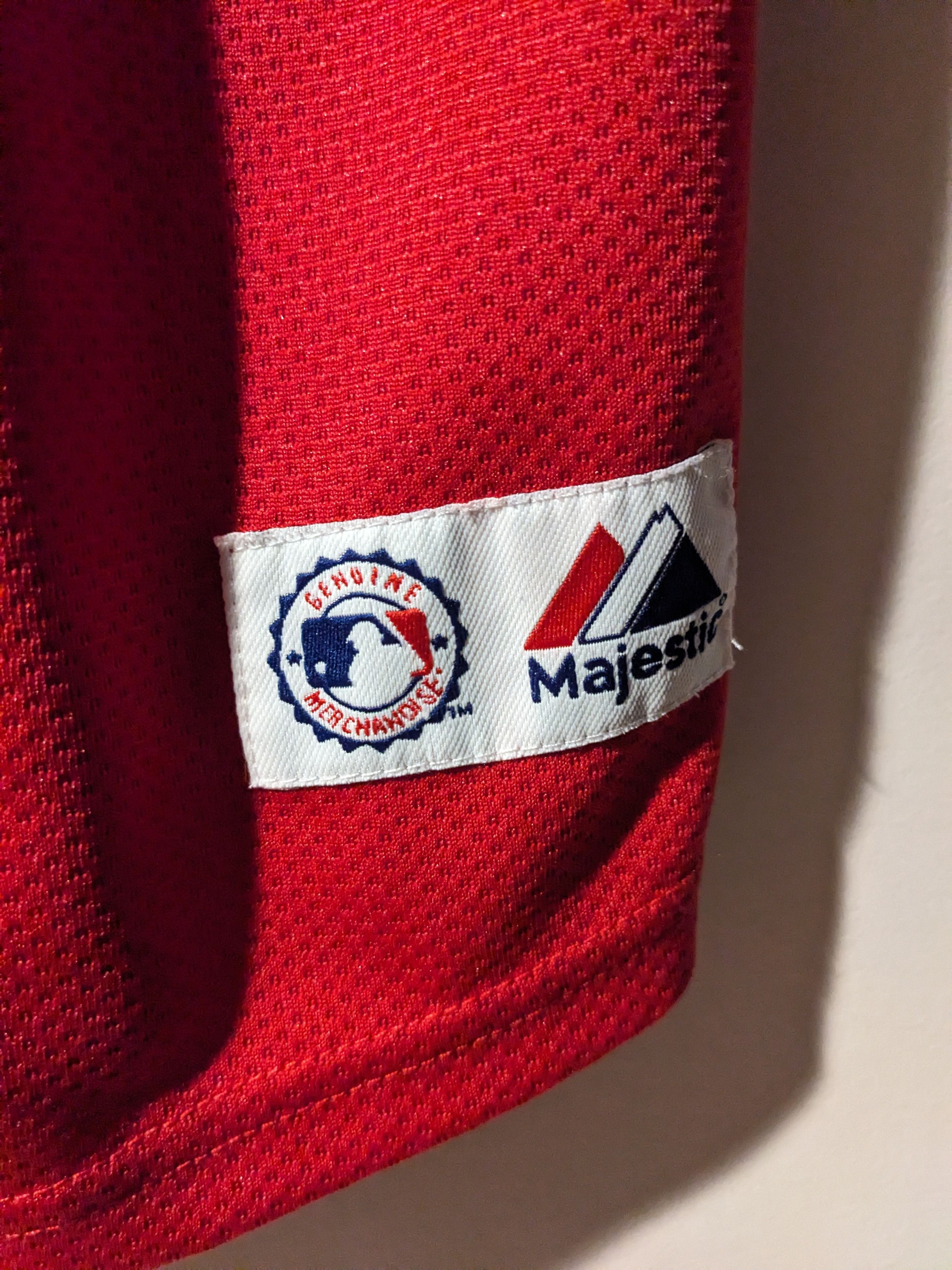 MLB Vintage 90s Phillies Spell Out MLB Kids Large Red Jersey Size US L / EU 52-54 / 3 - 3 Thumbnail