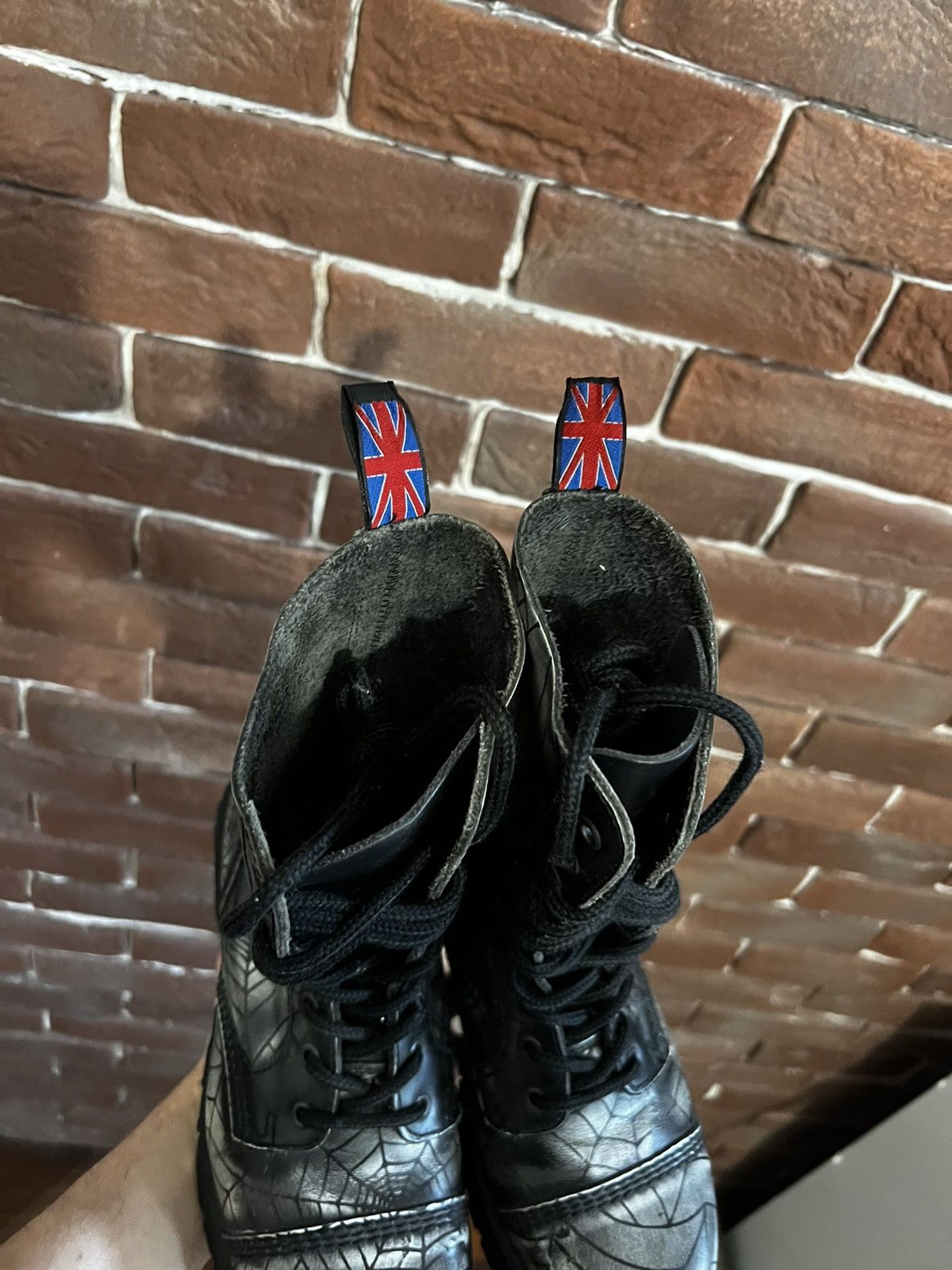 Seditionaries Rare Avant Garde High Top Platform Spider Web Boots Y2K Goth Size US 7 / IT 37 - 6 Thumbnail