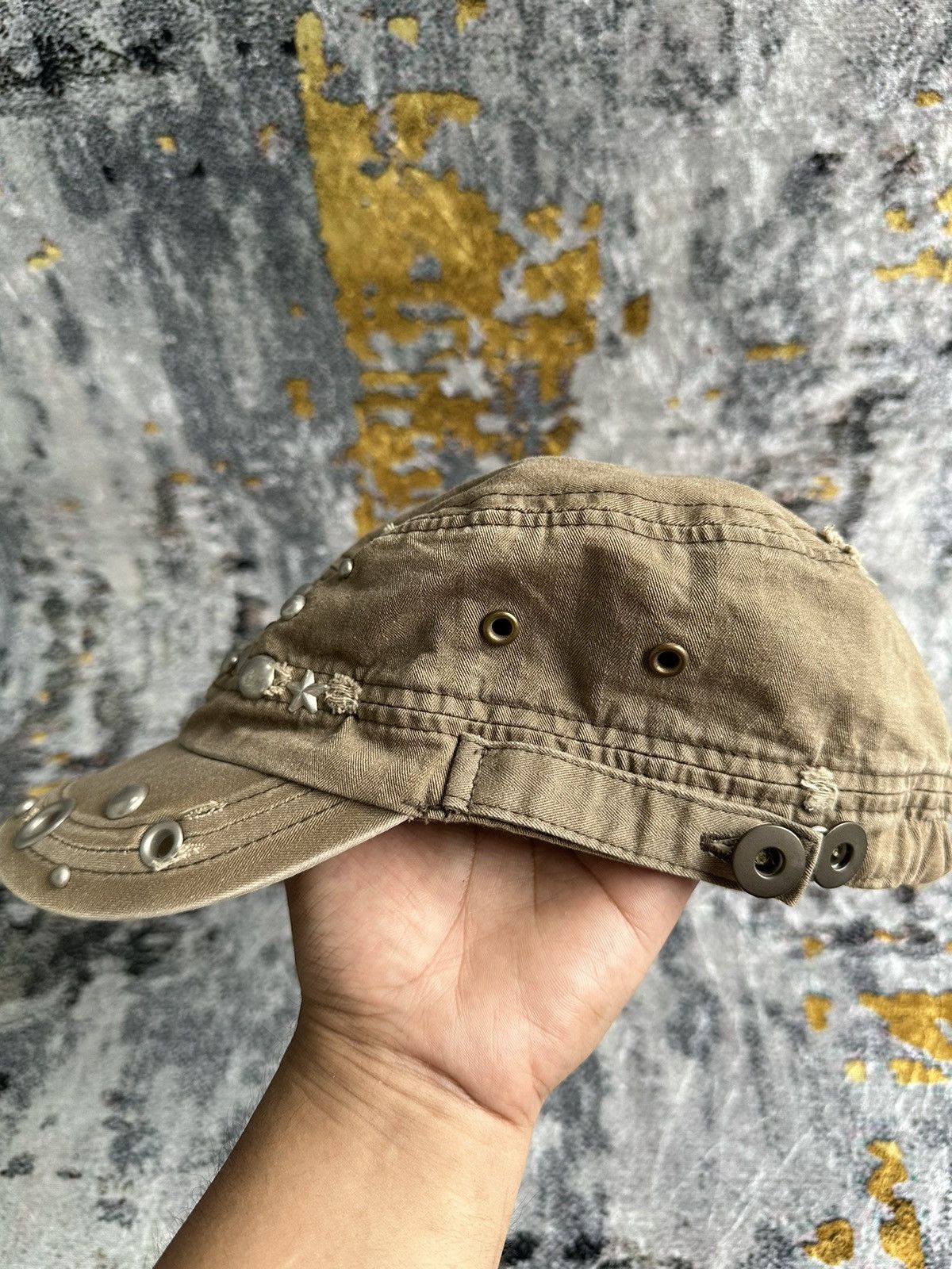 Beauty Beast PERFECT FADED JAPANESE STUDDED DISTRESSED CAP Size ONE SIZE - 3 Thumbnail