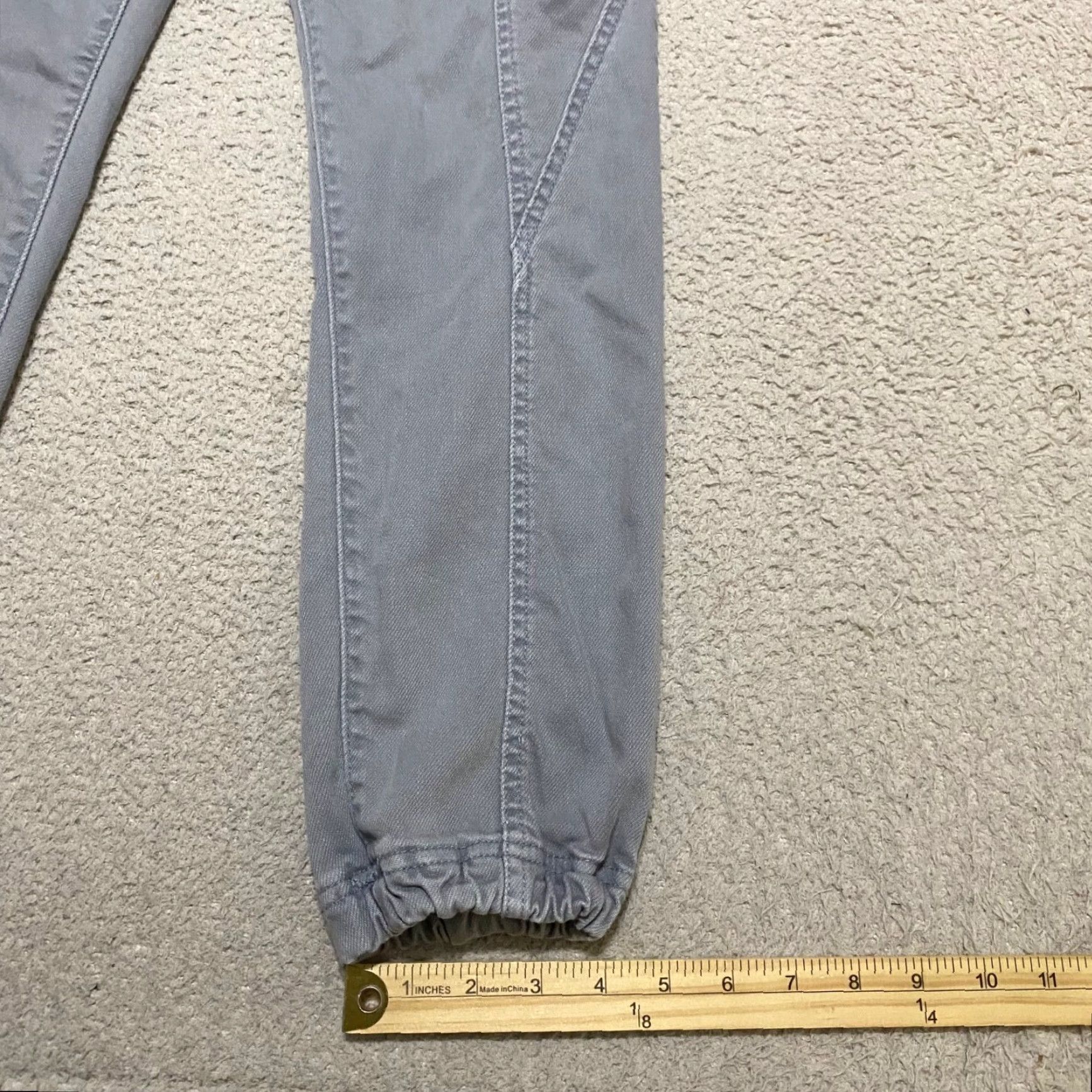 Vintage Kancan Womens sz 3 Pants Gray Joggers Tapered High Rise Pockets Casual Size 27" / US 4 / IT 40 - 5 Thumbnail