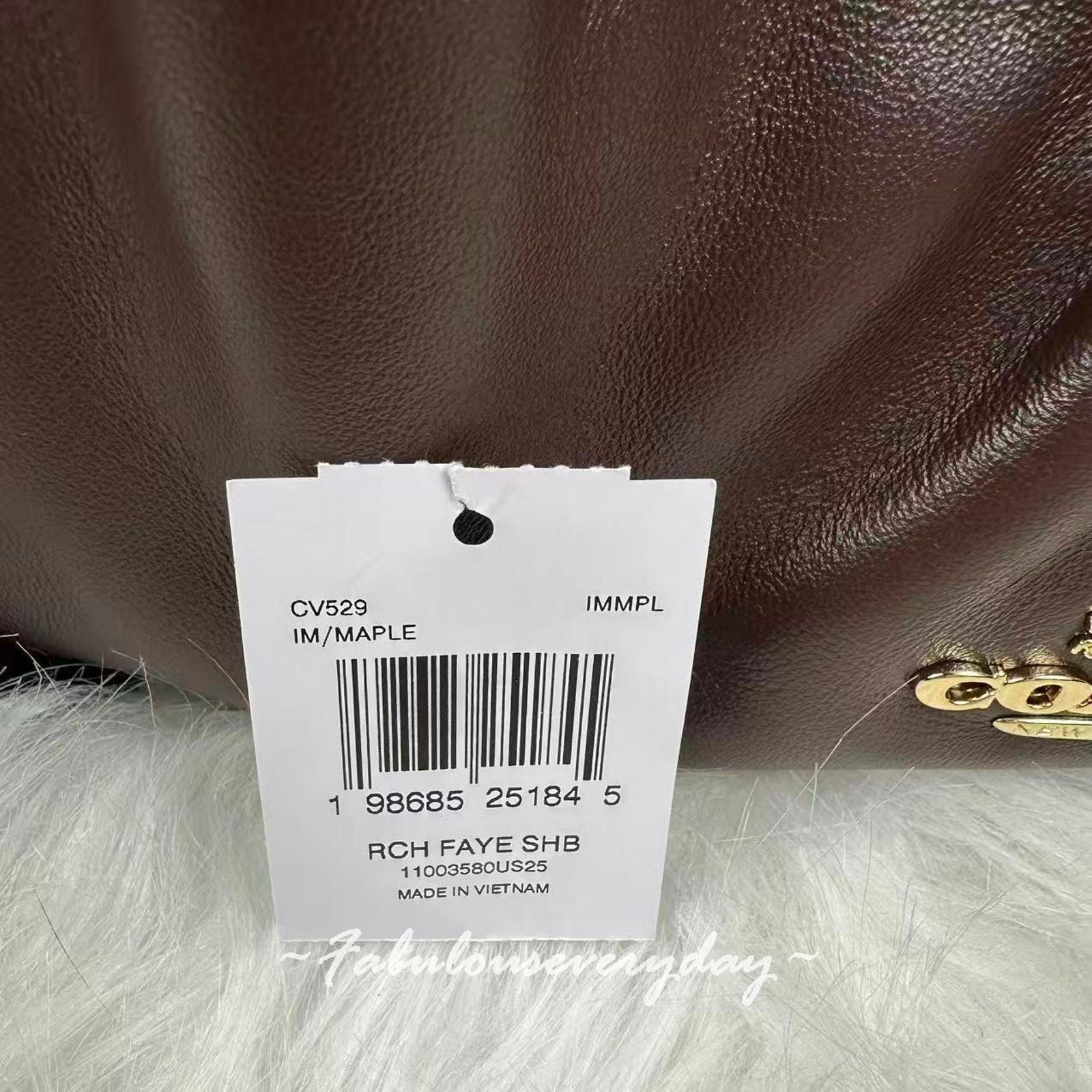 Coach Coach Faye Shoulder Bag Crossbody Leather/Gold/Maple CV529 Size ONE SIZE - 6 Thumbnail