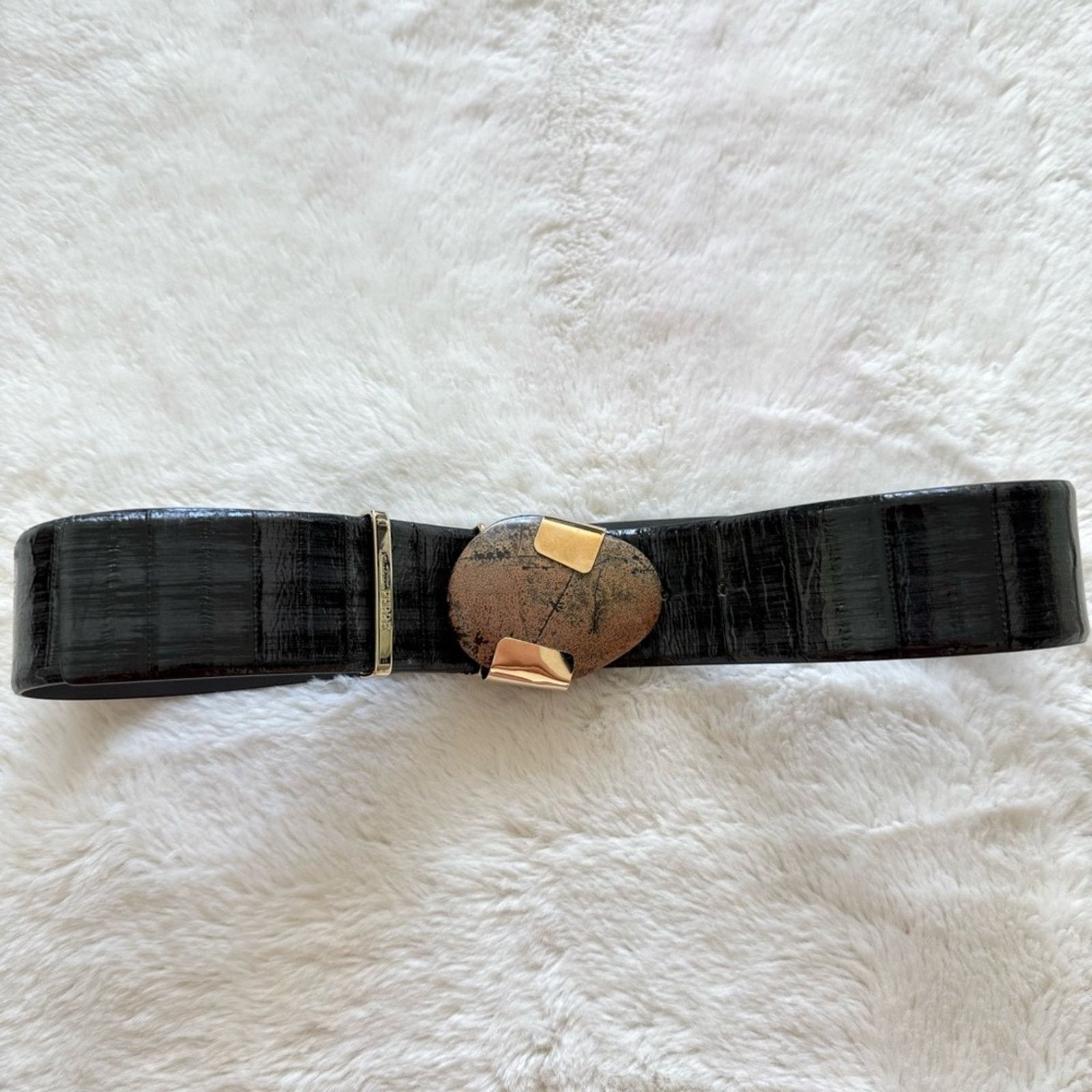 Gianfranco Ferre Gianfranco Ferre black leather belt with stone size 80/95 Size ONE SIZE - 1 Thumbnail