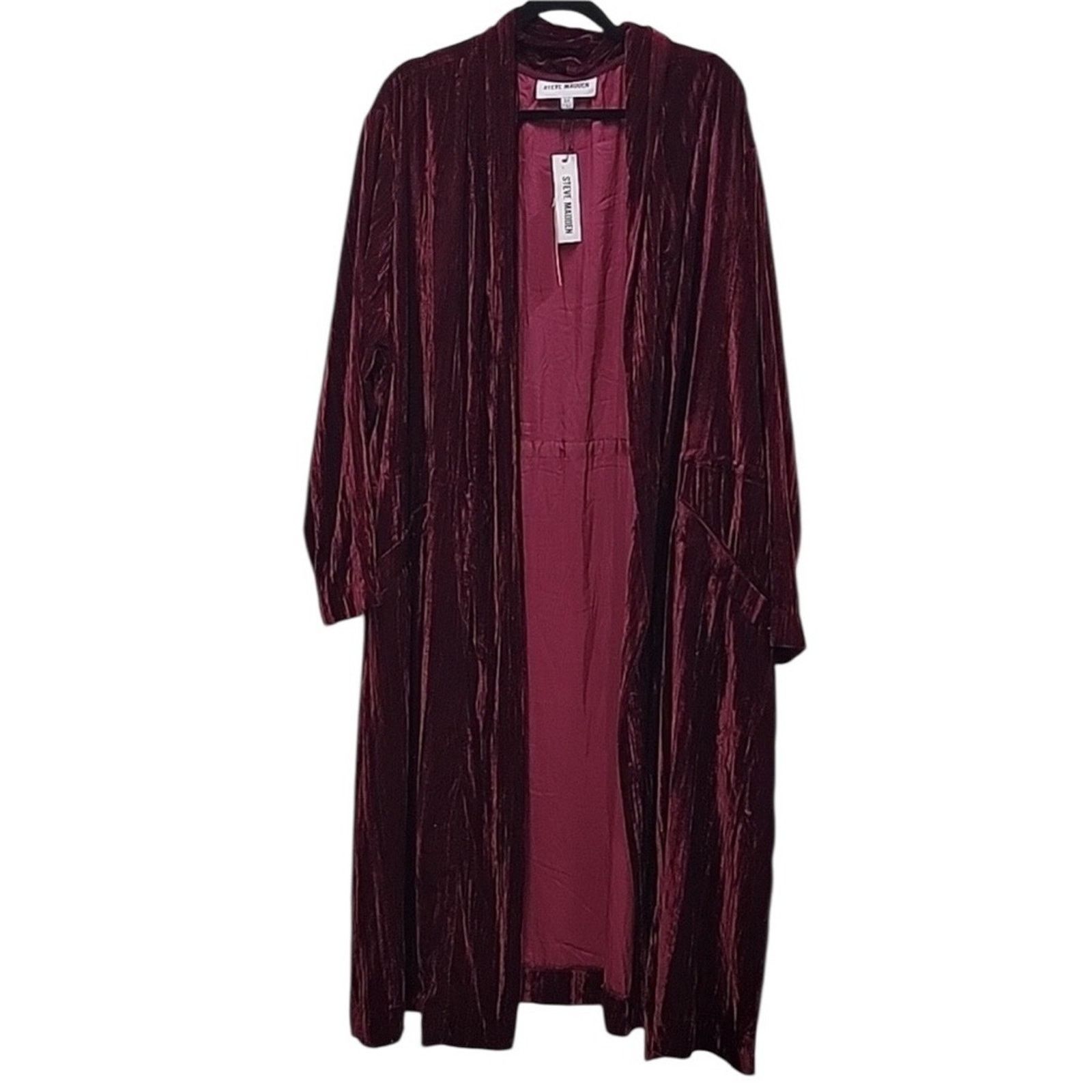 Steve Madden NWT! Steve Madden Laina Duster- Red Velvet Size XXL / US 16-18 / IT 52-54 - 3 Thumbnail